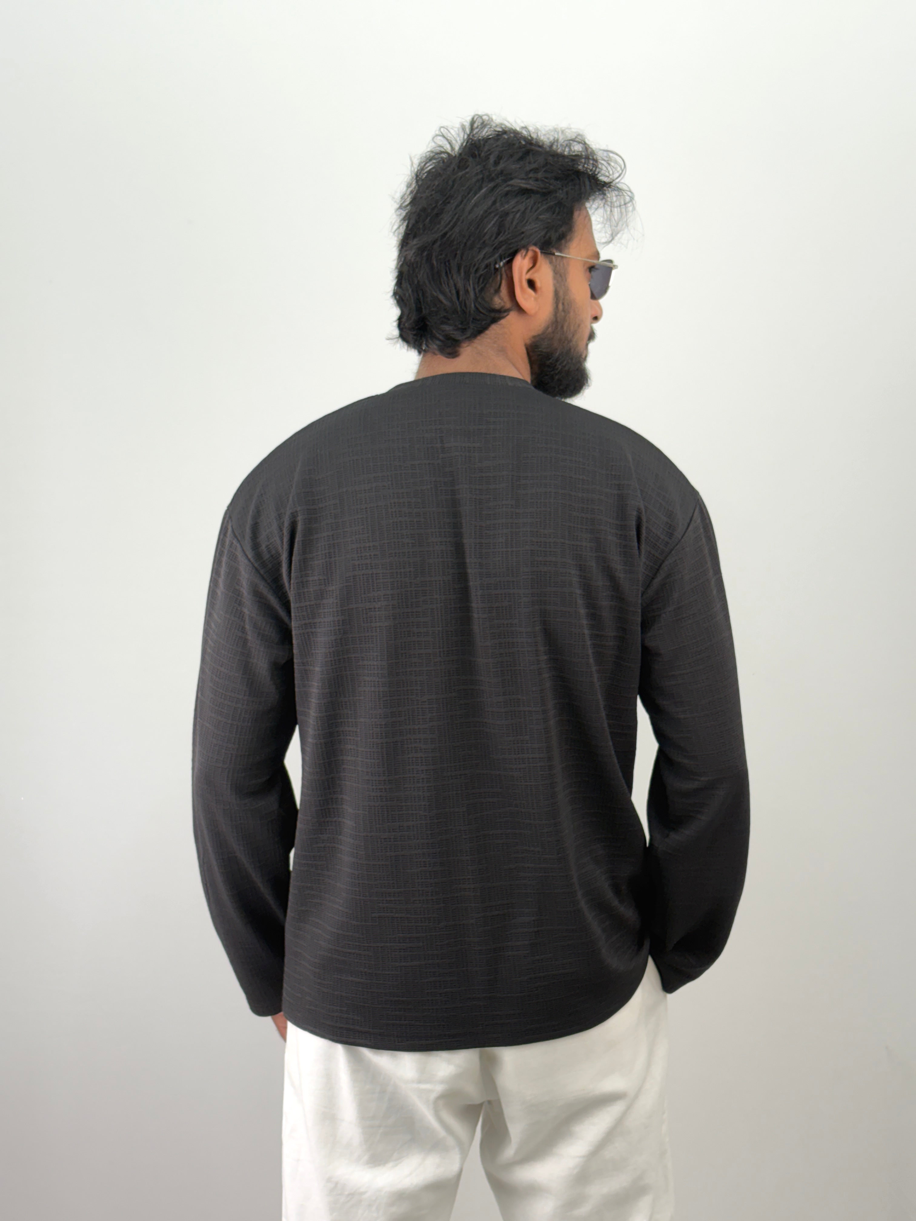Black Henley T-Shirt