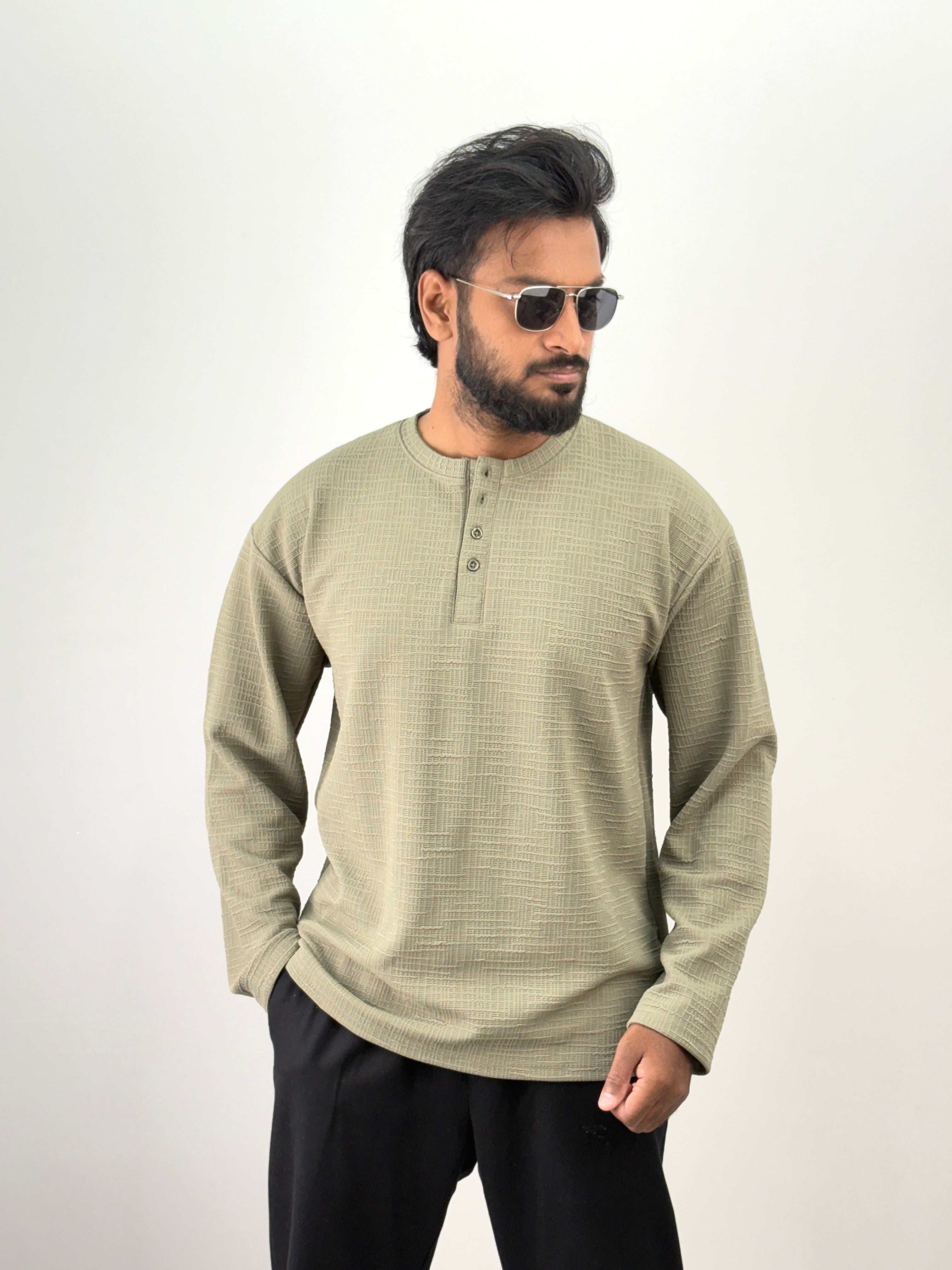 Green Henley T-Shirt