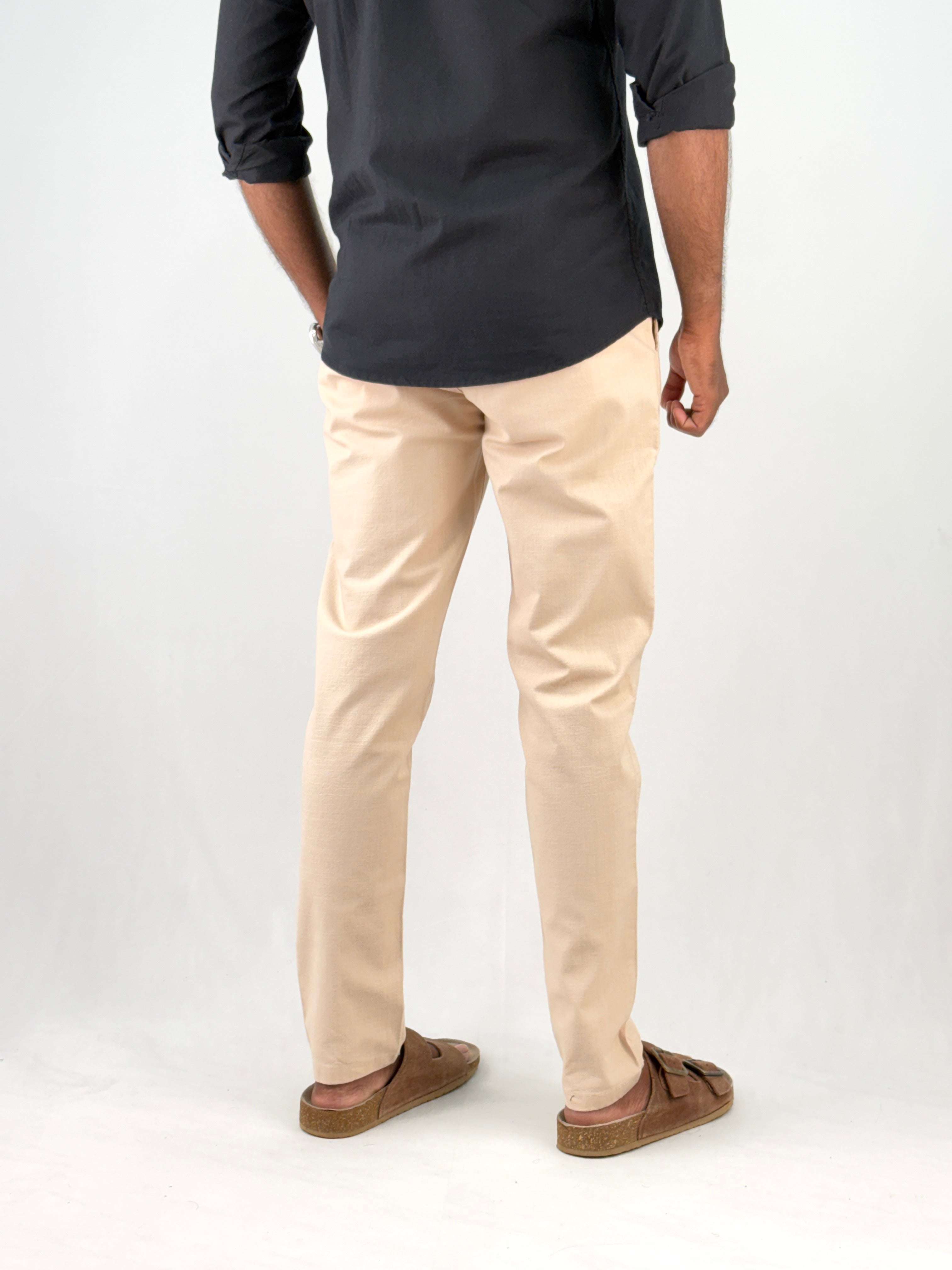 Sandal Slim Fit Linen Pant