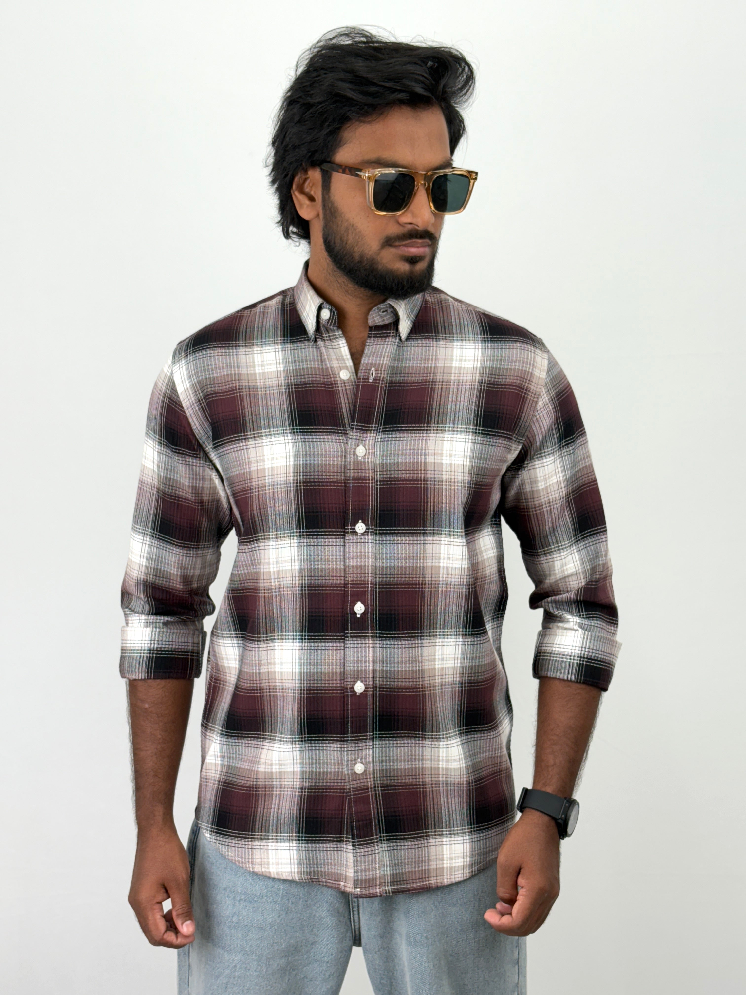Maroon Flannel Shirt