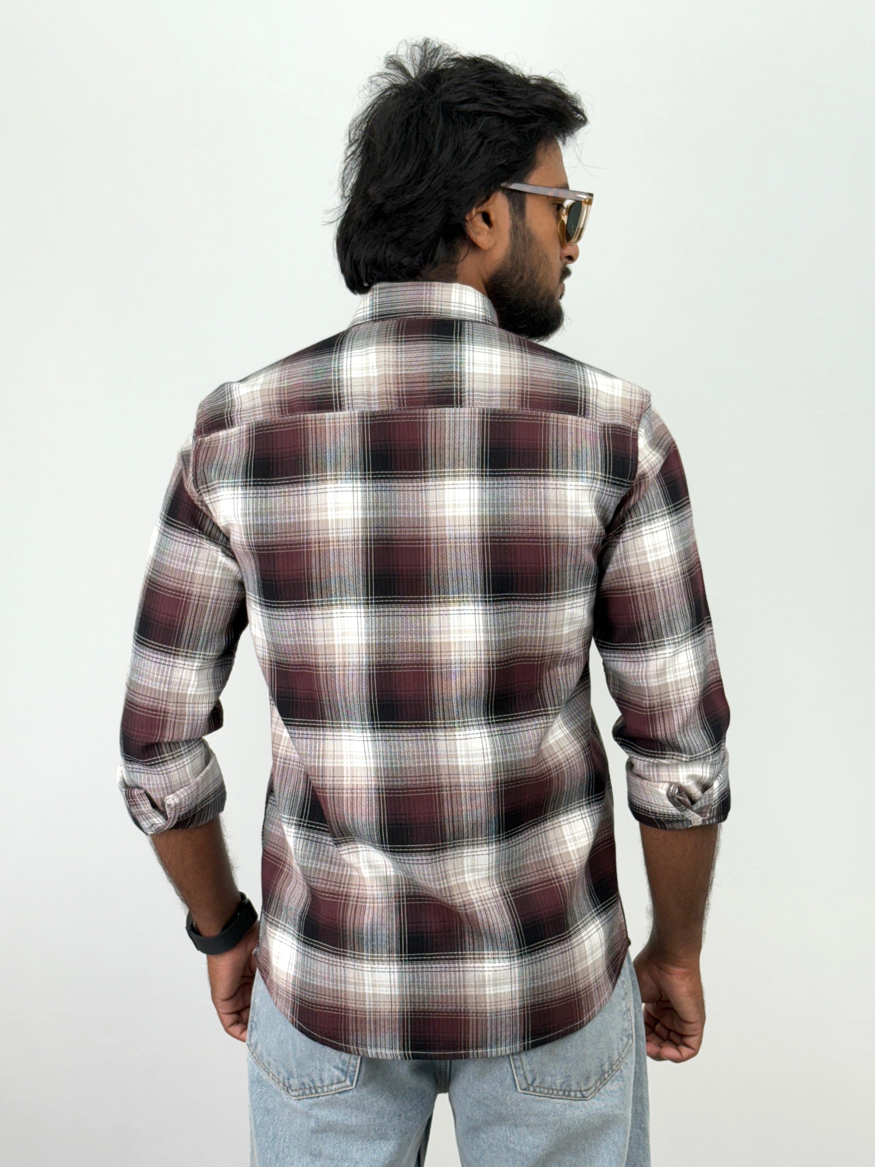 Maroon Flannel Shirt