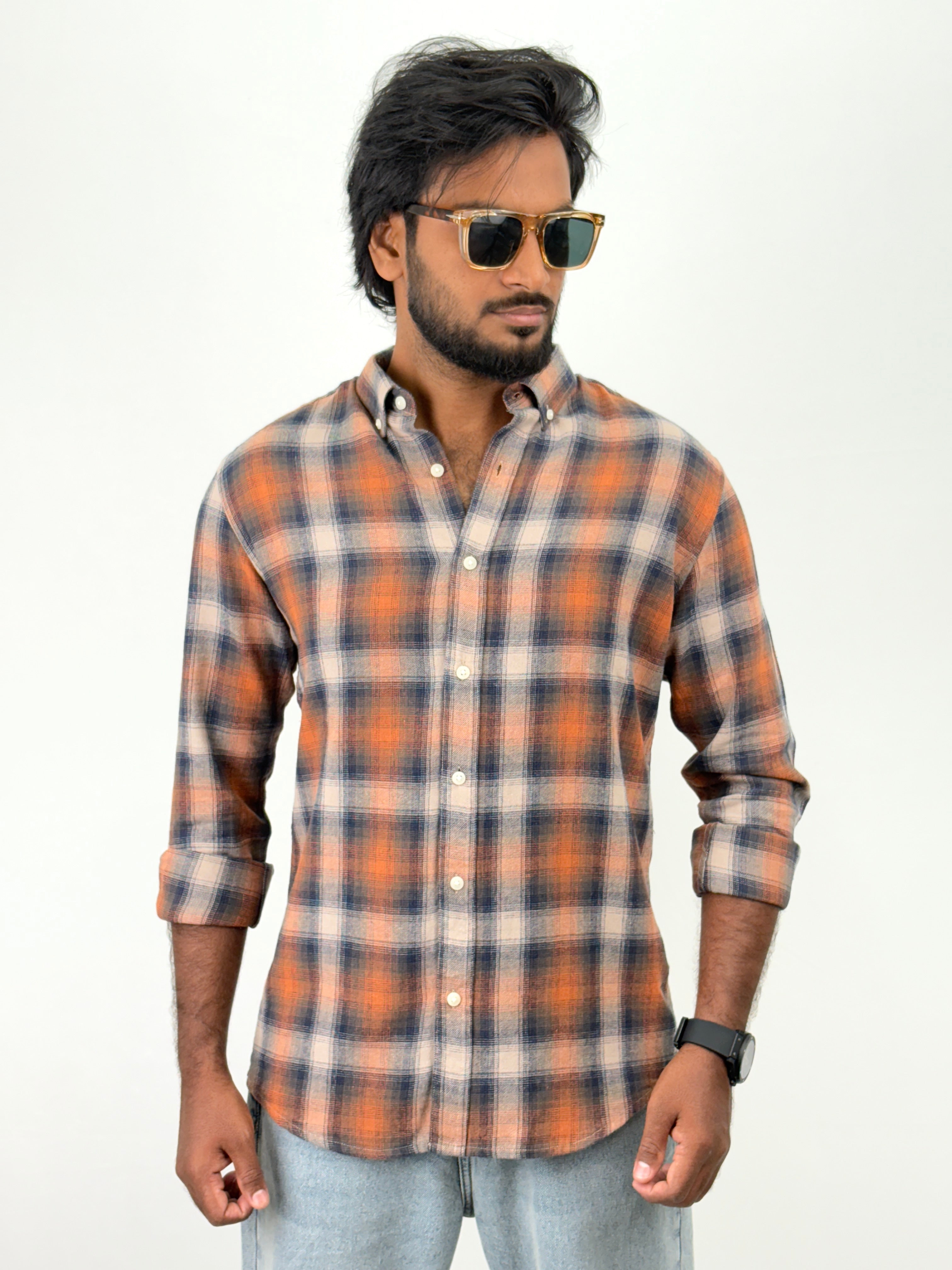 Orange Flannel Shirt