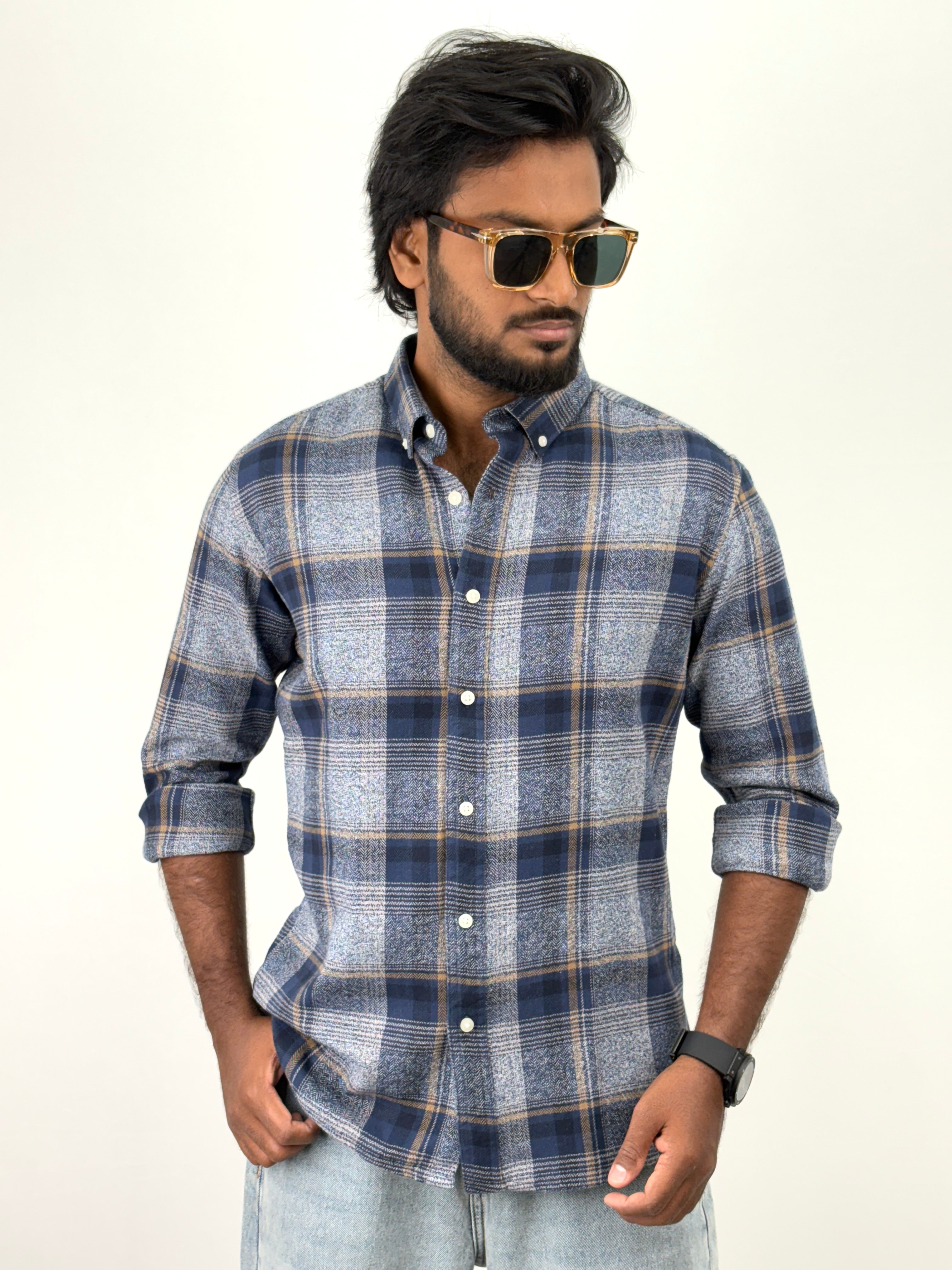 Navy Flannel Shirt