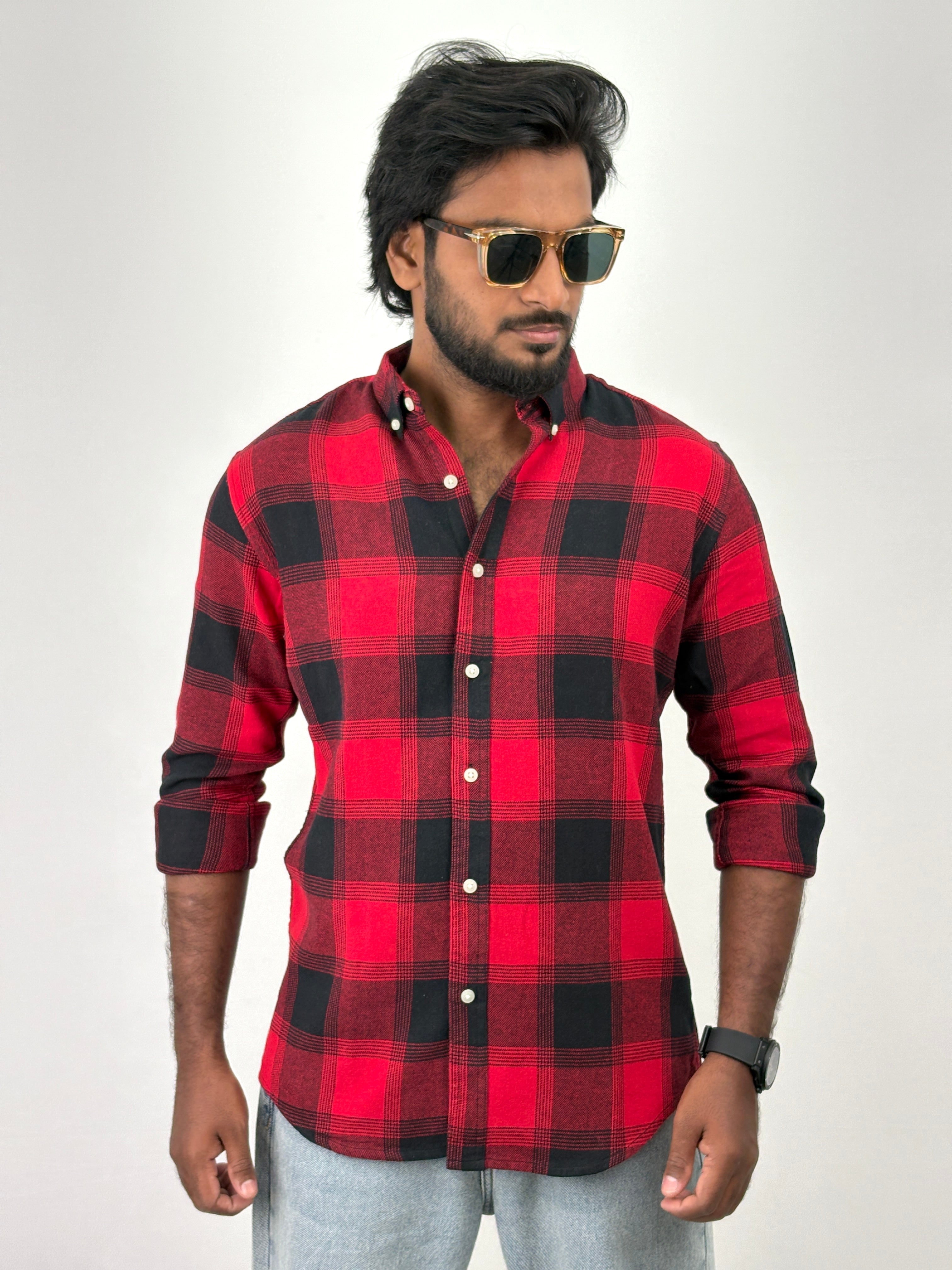 Red Black Flannel Shirt