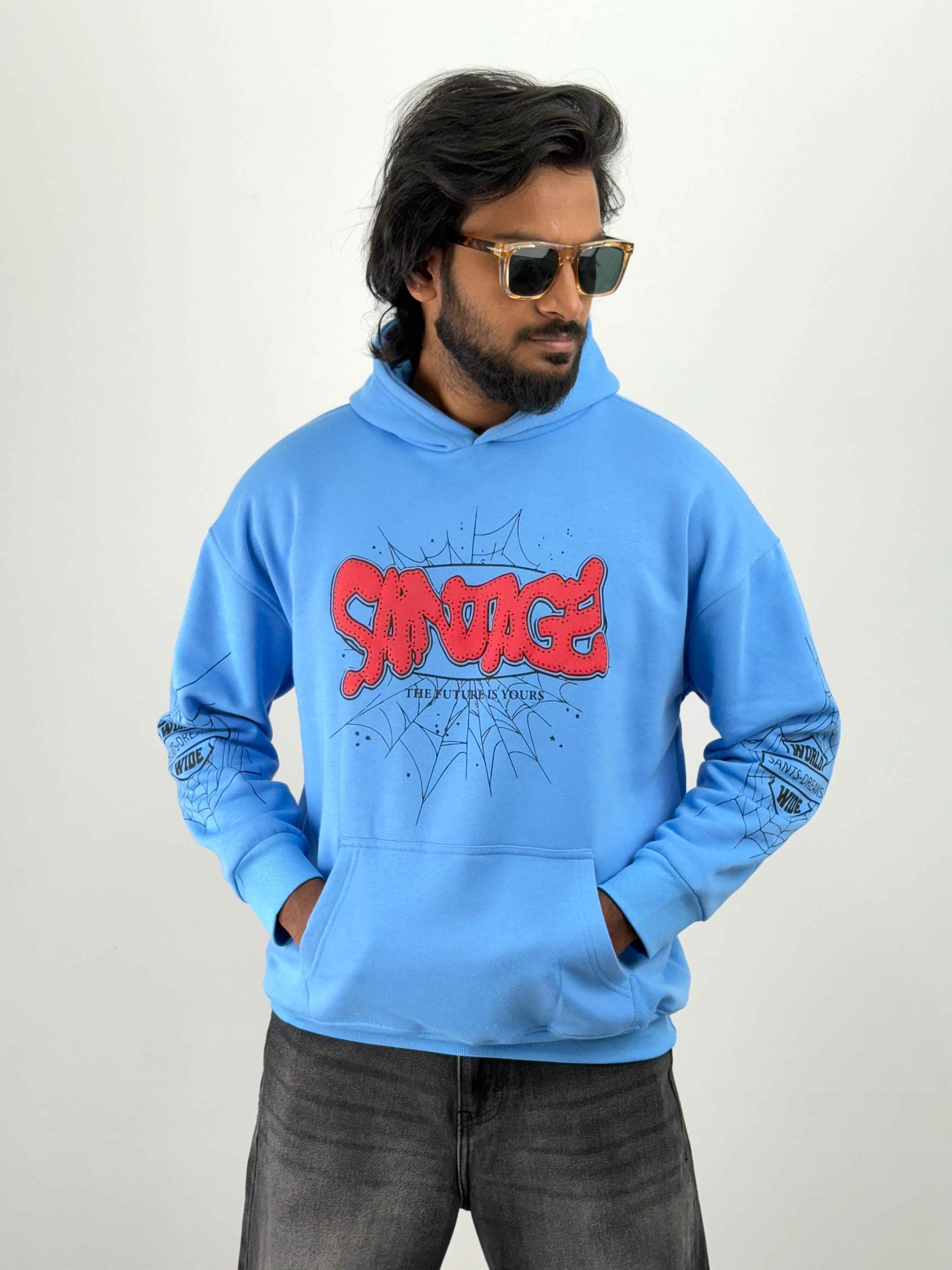 Blue Oversized Hoodie