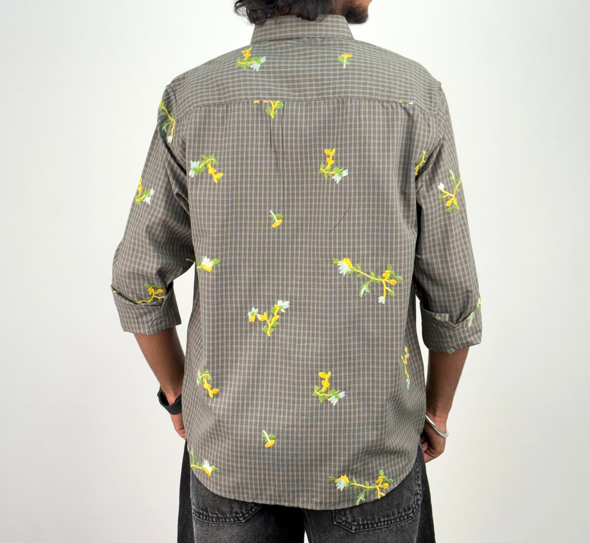 Ash IMP Embroidery Checks Shirt