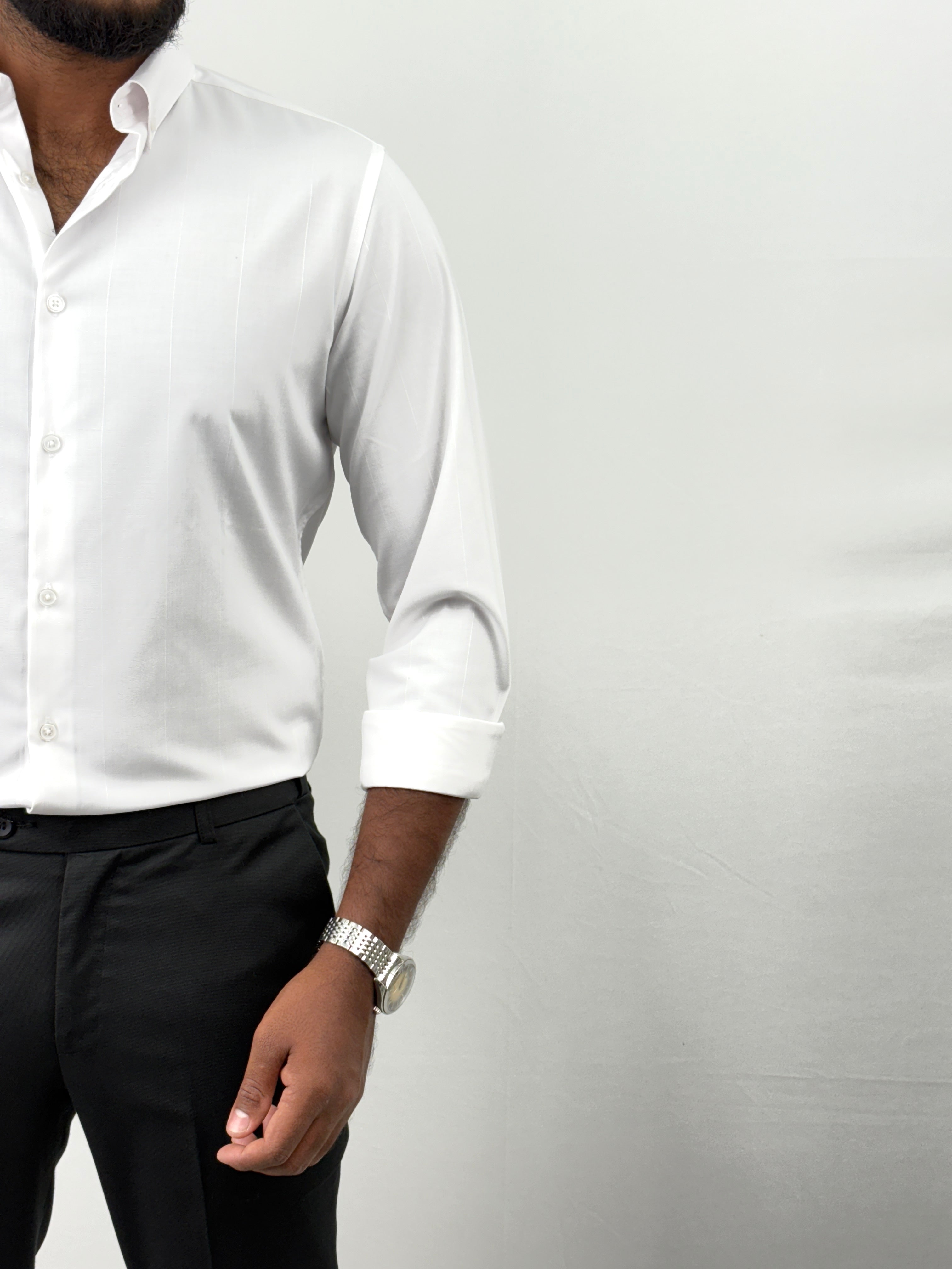 White IMP Stripe Shirt