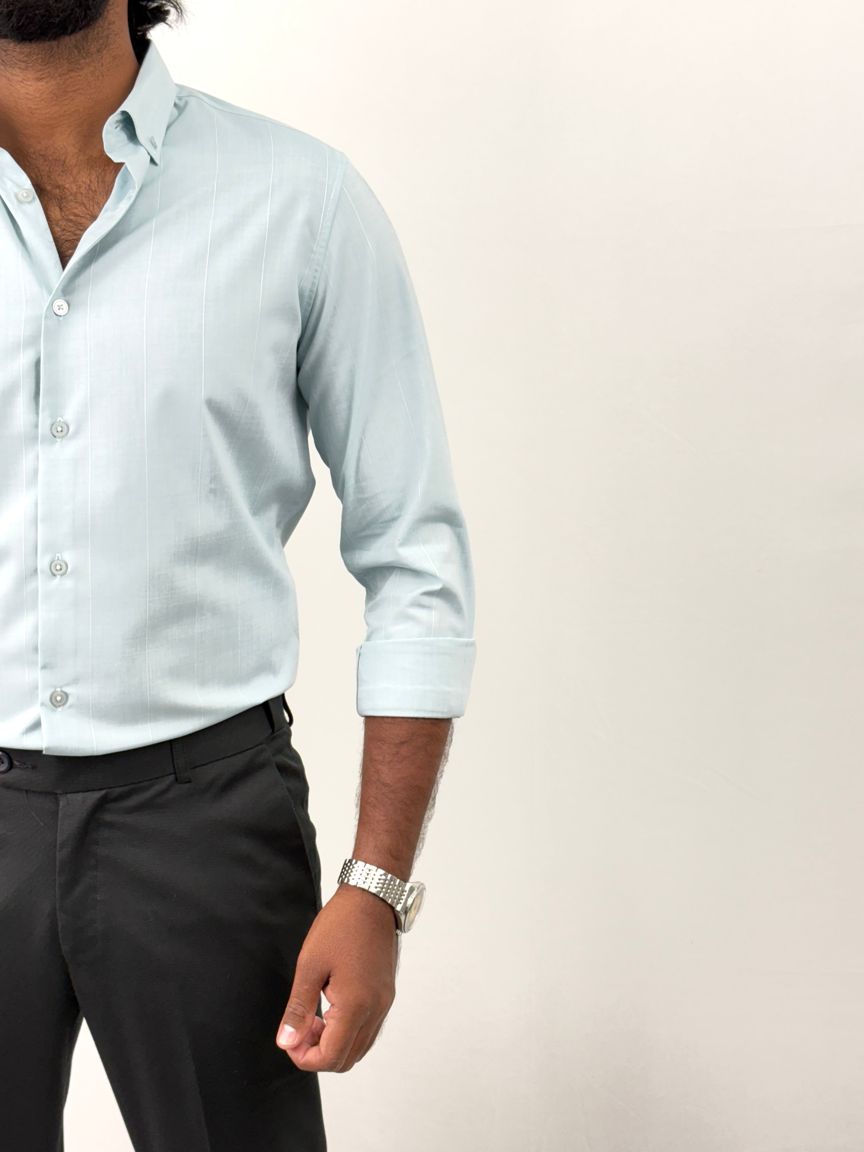 Aqua Green IMP Stripe Shirt