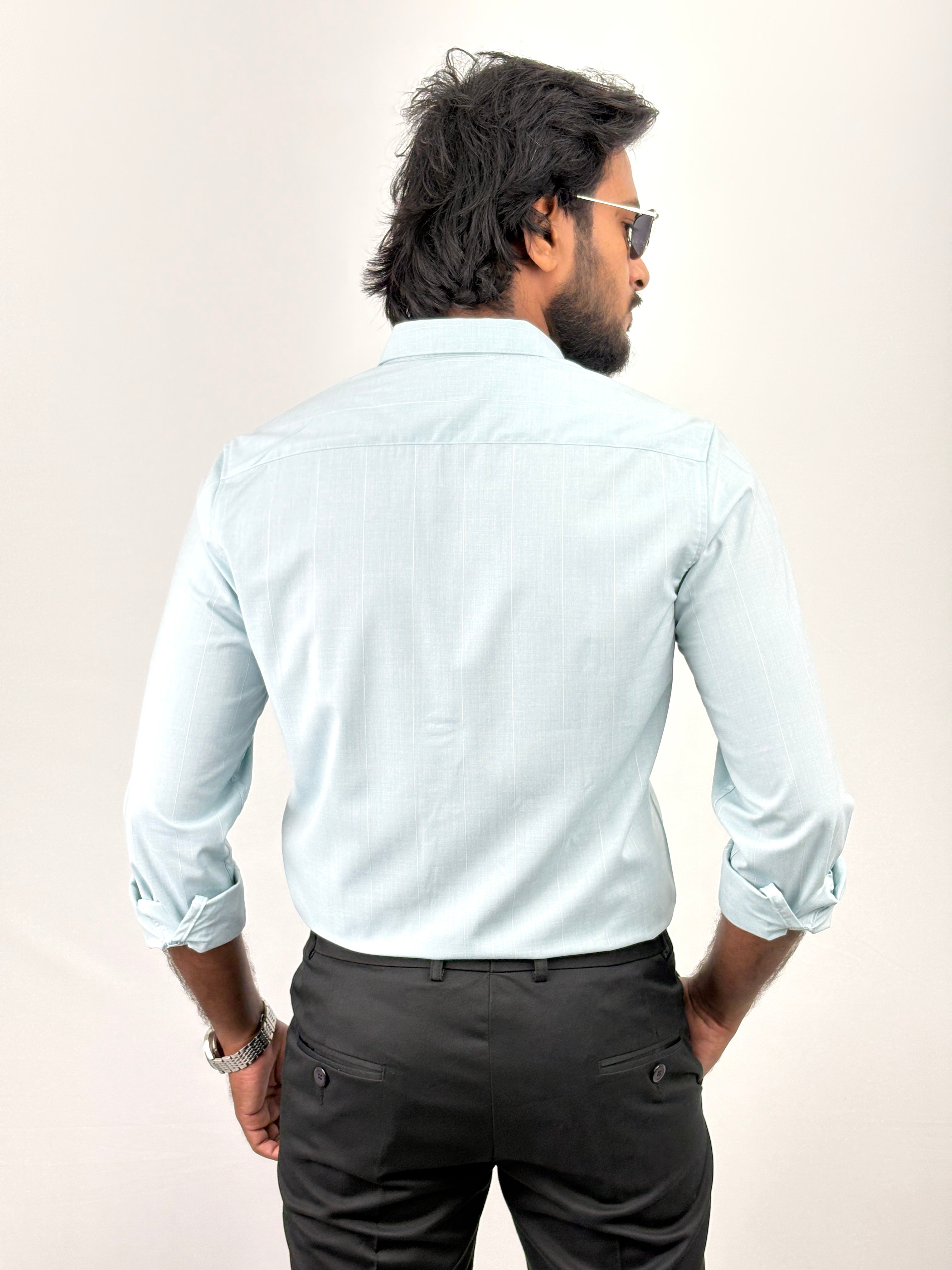Aqua Green IMP Stripe Shirt