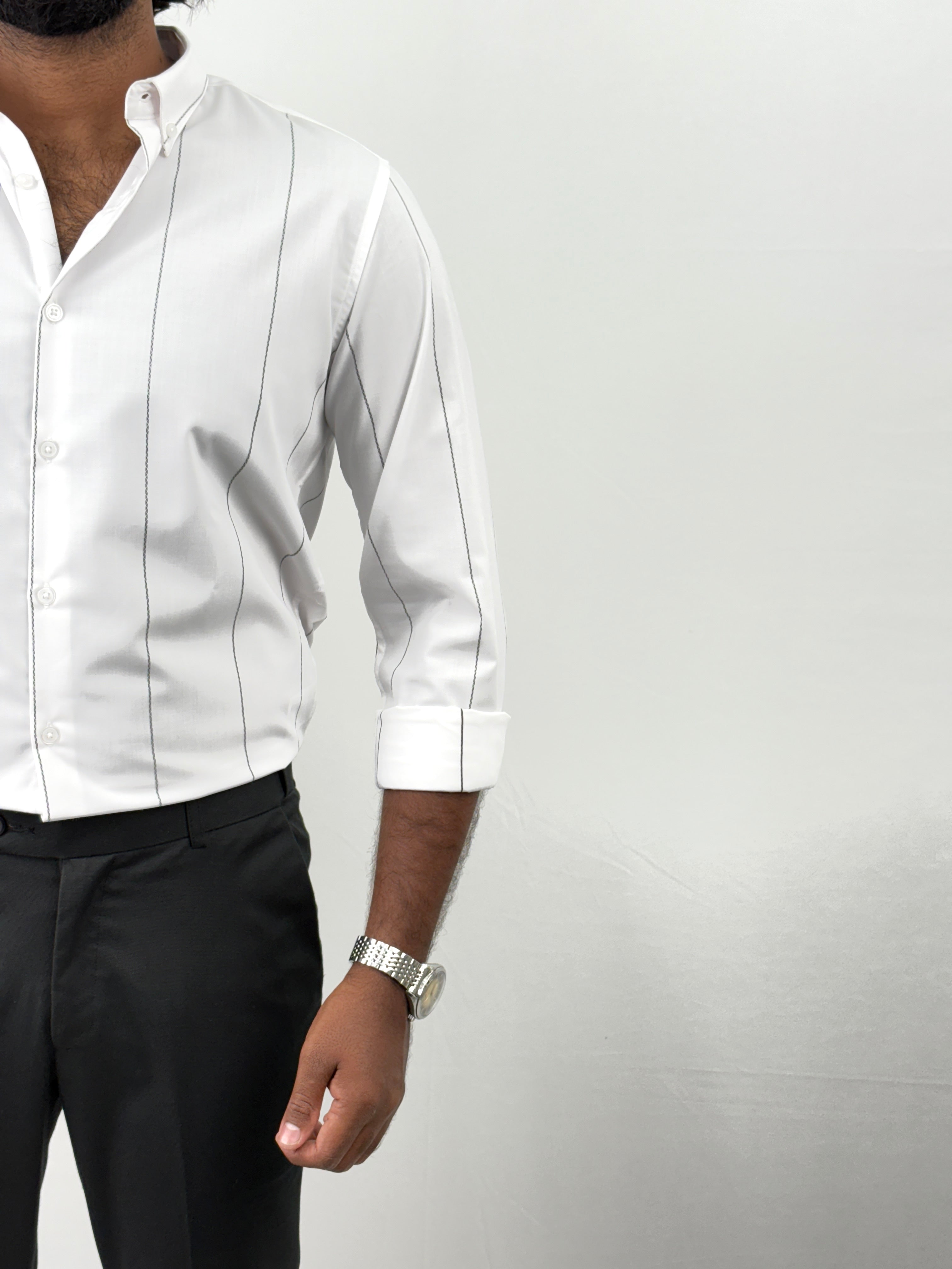White Black IMP Stripe Shirt