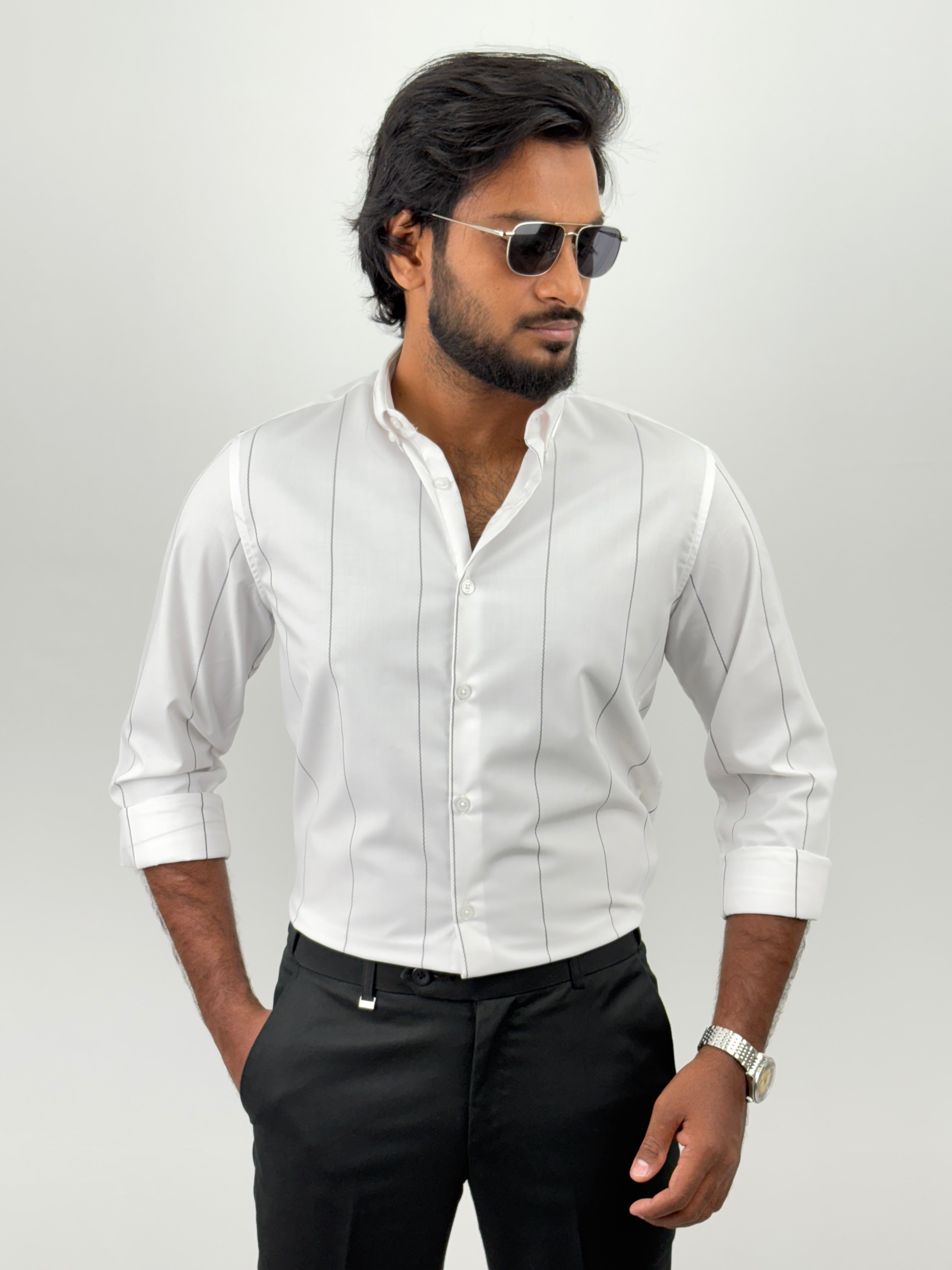 White Black IMP Stripe Shirt