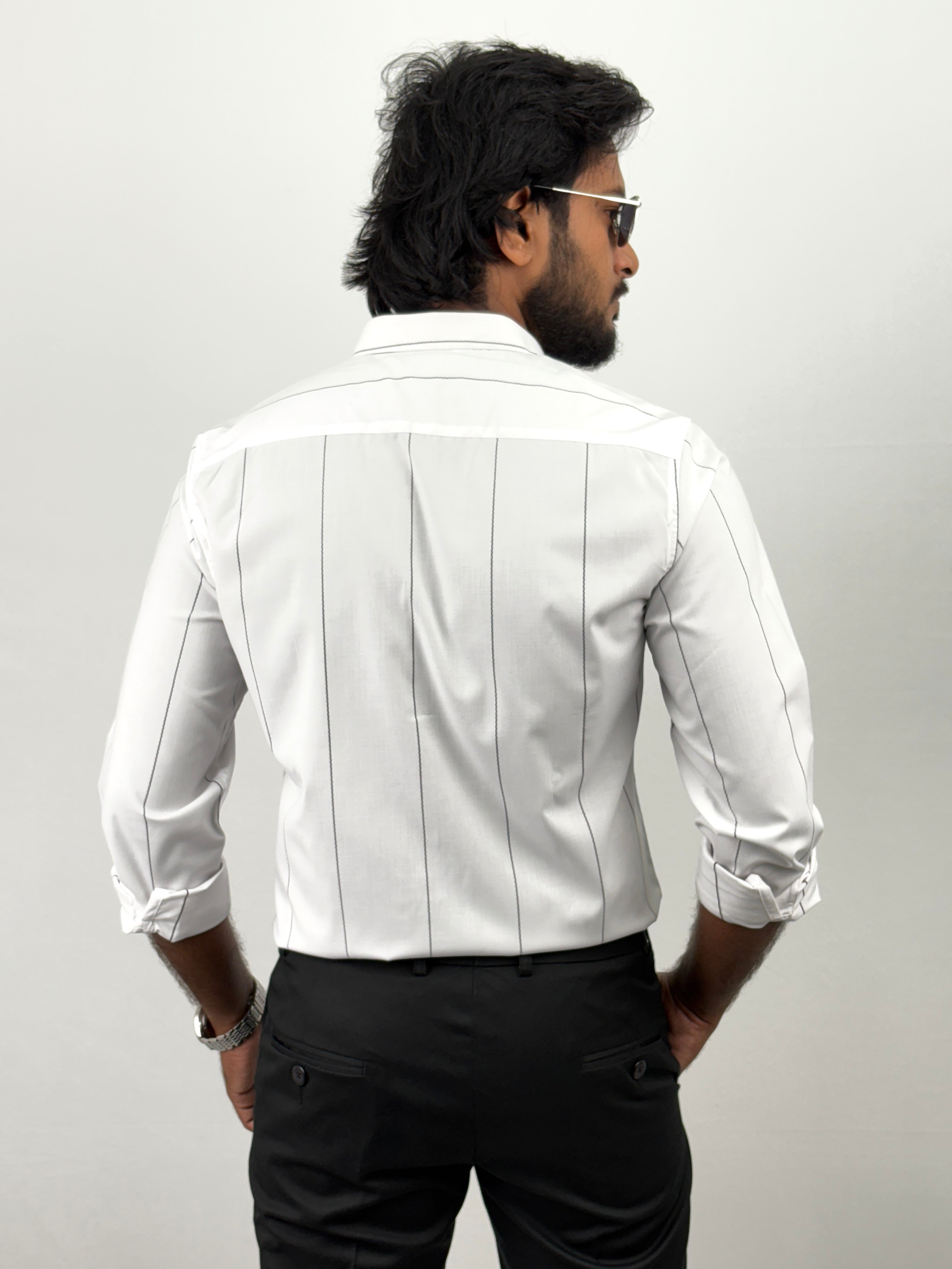 White Black IMP Stripe Shirt