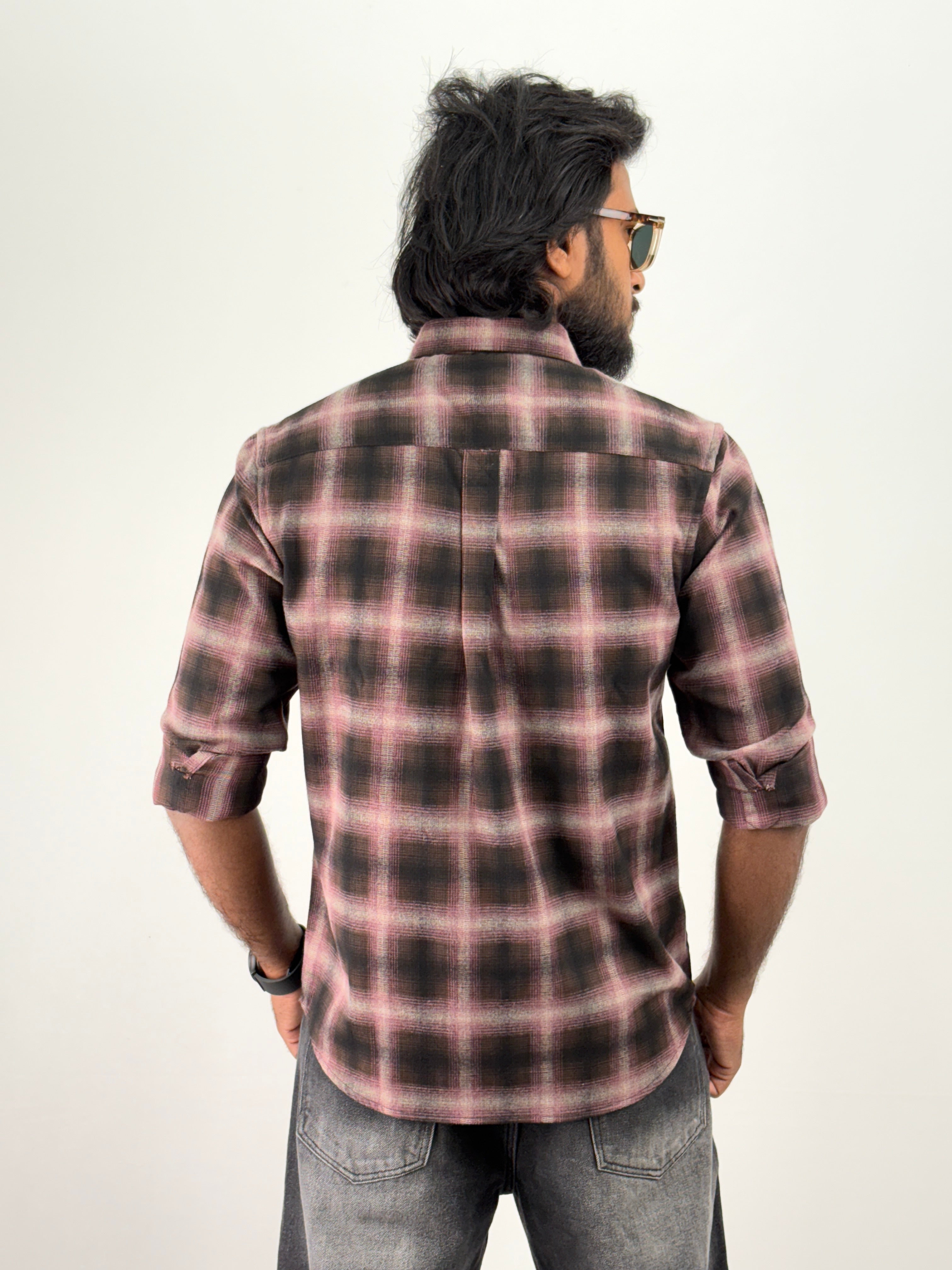 Burgundy Flannel Shirt