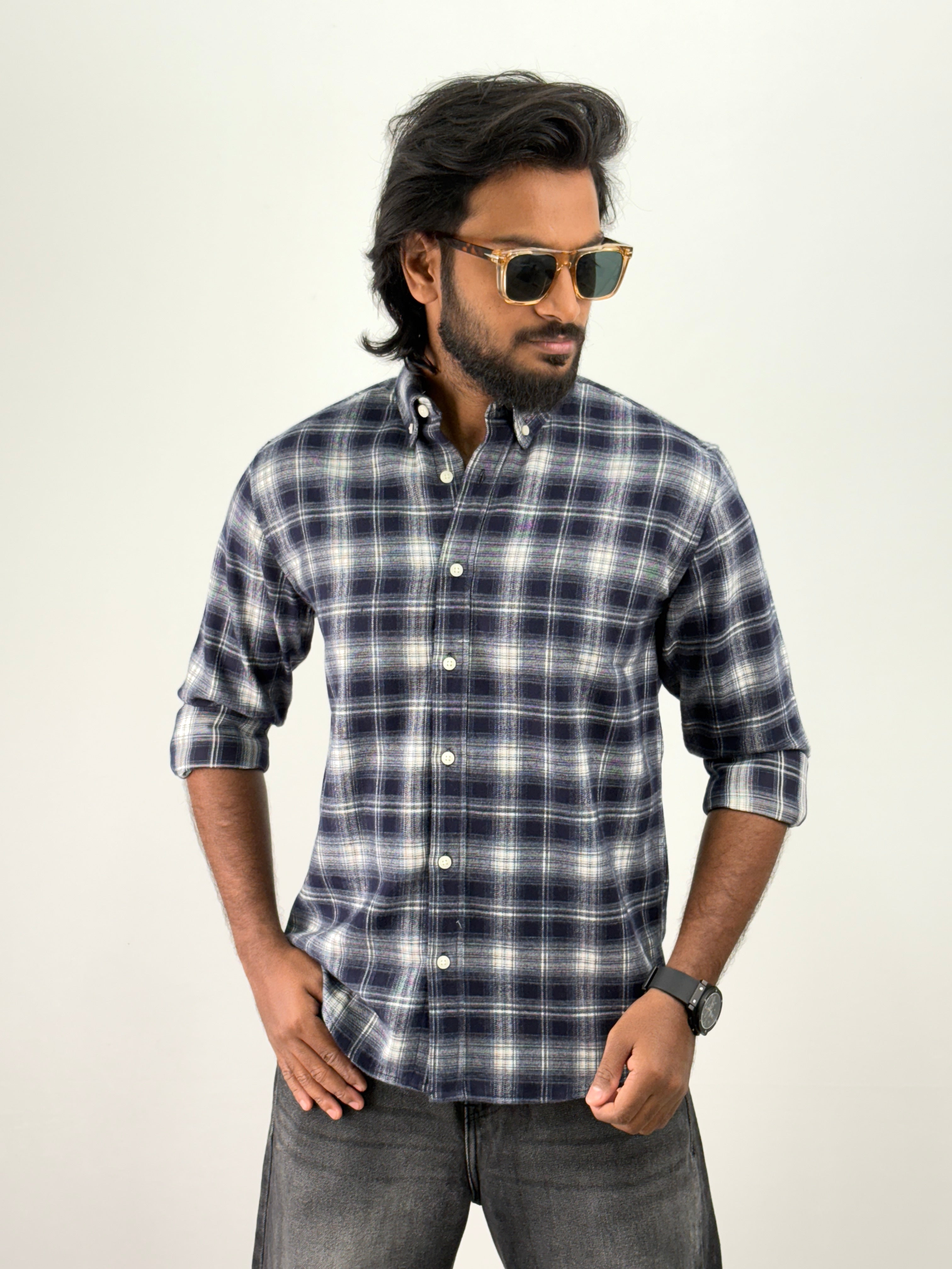 Navy Flannel Shirt