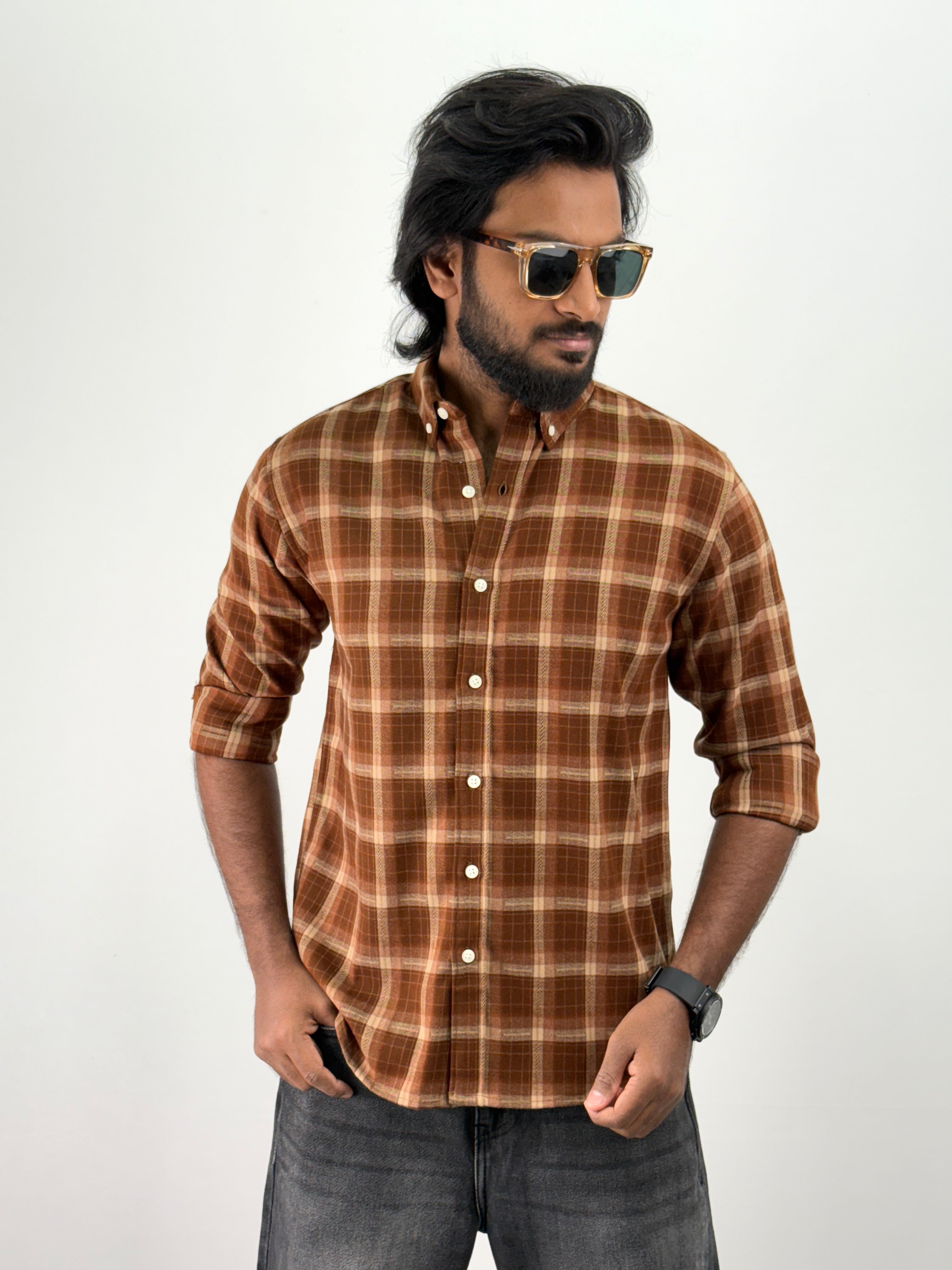 Caramel Flannel Shirt