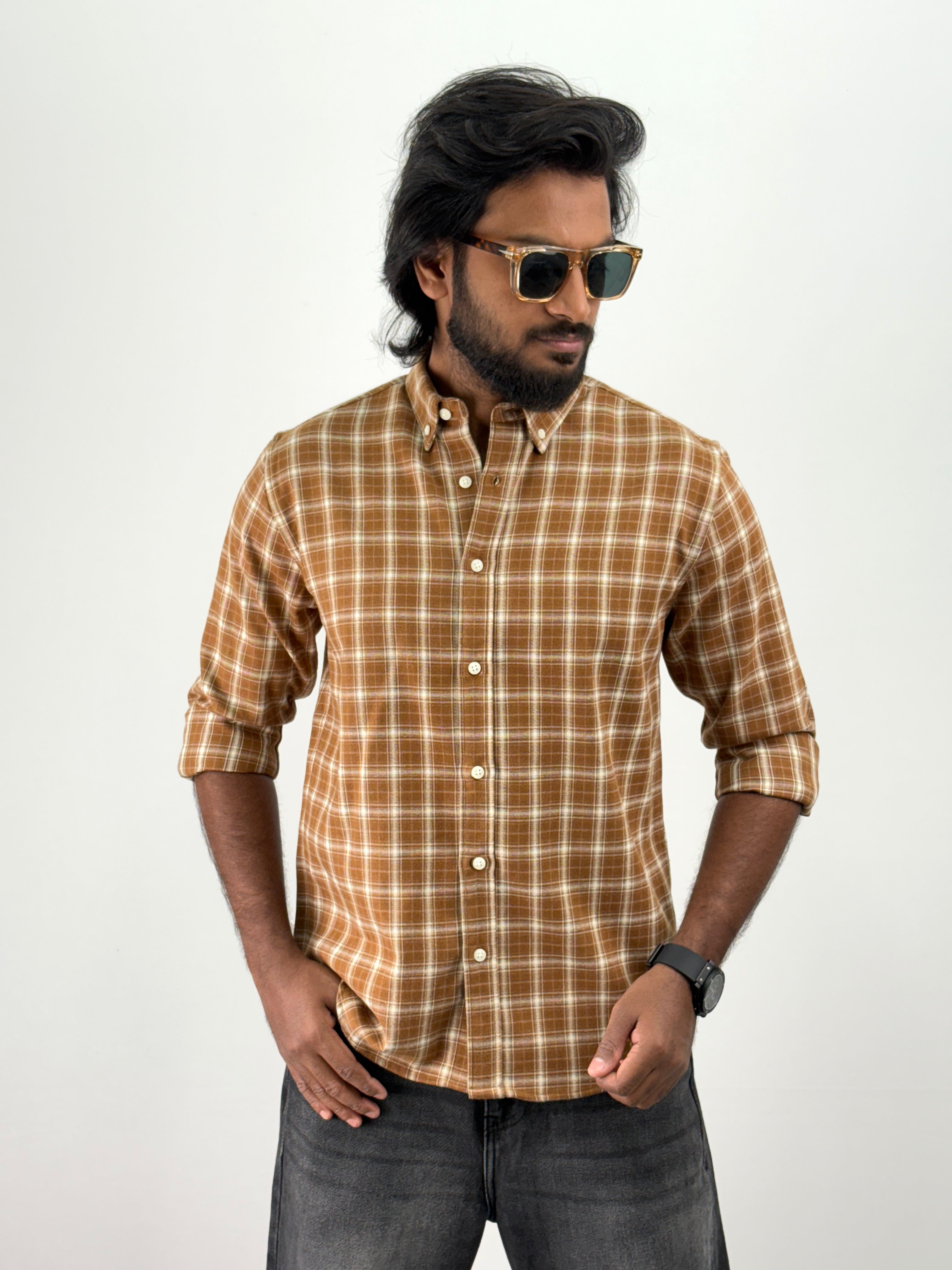 Caramel Flannel Shirt