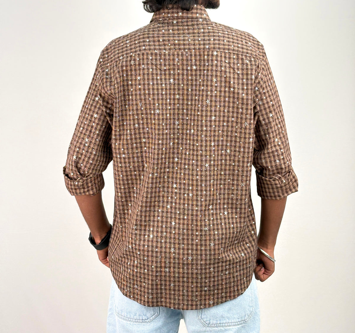 Brown Star Checks Shirt 1