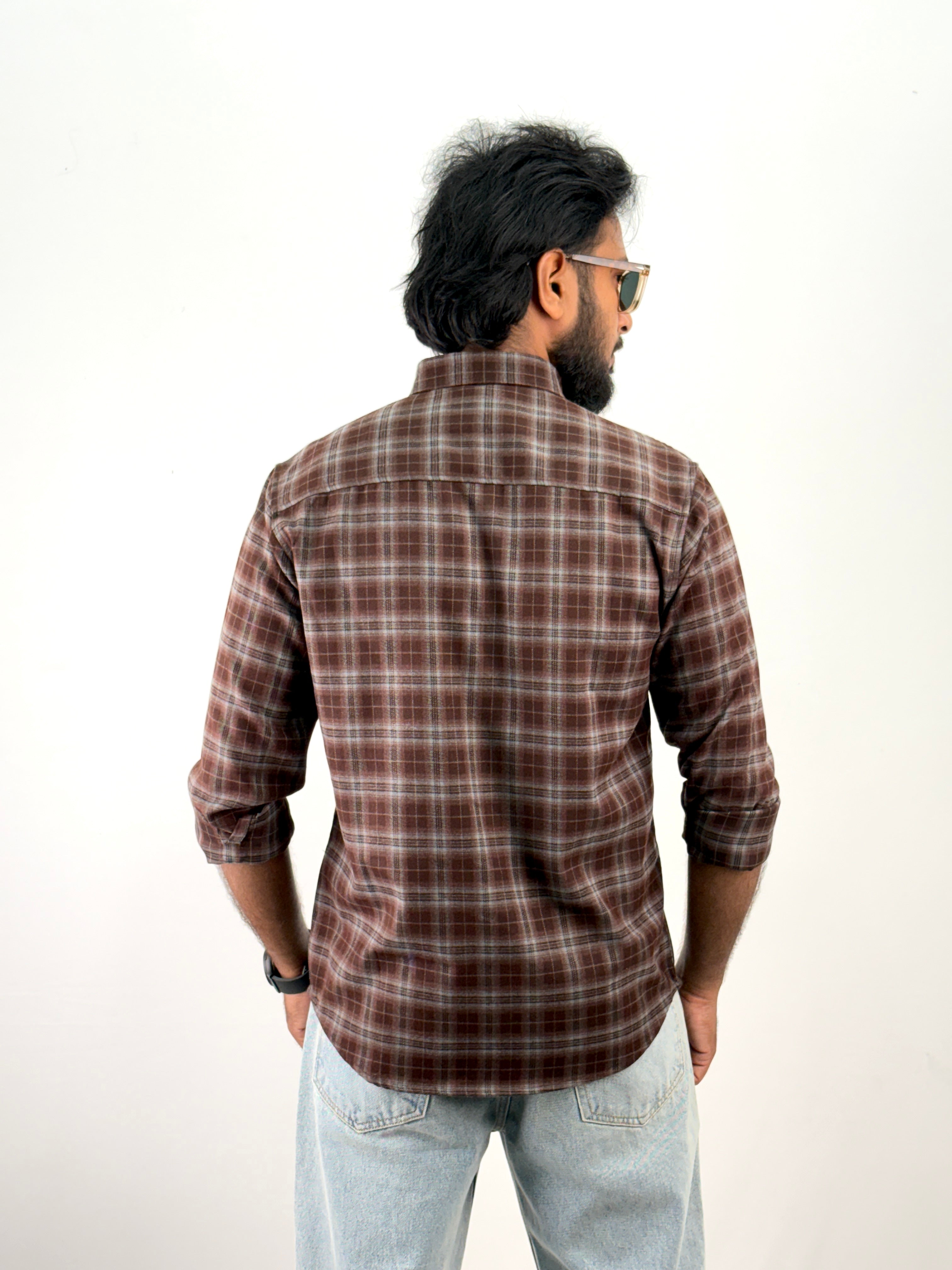Dark Brown Flannel Shirt