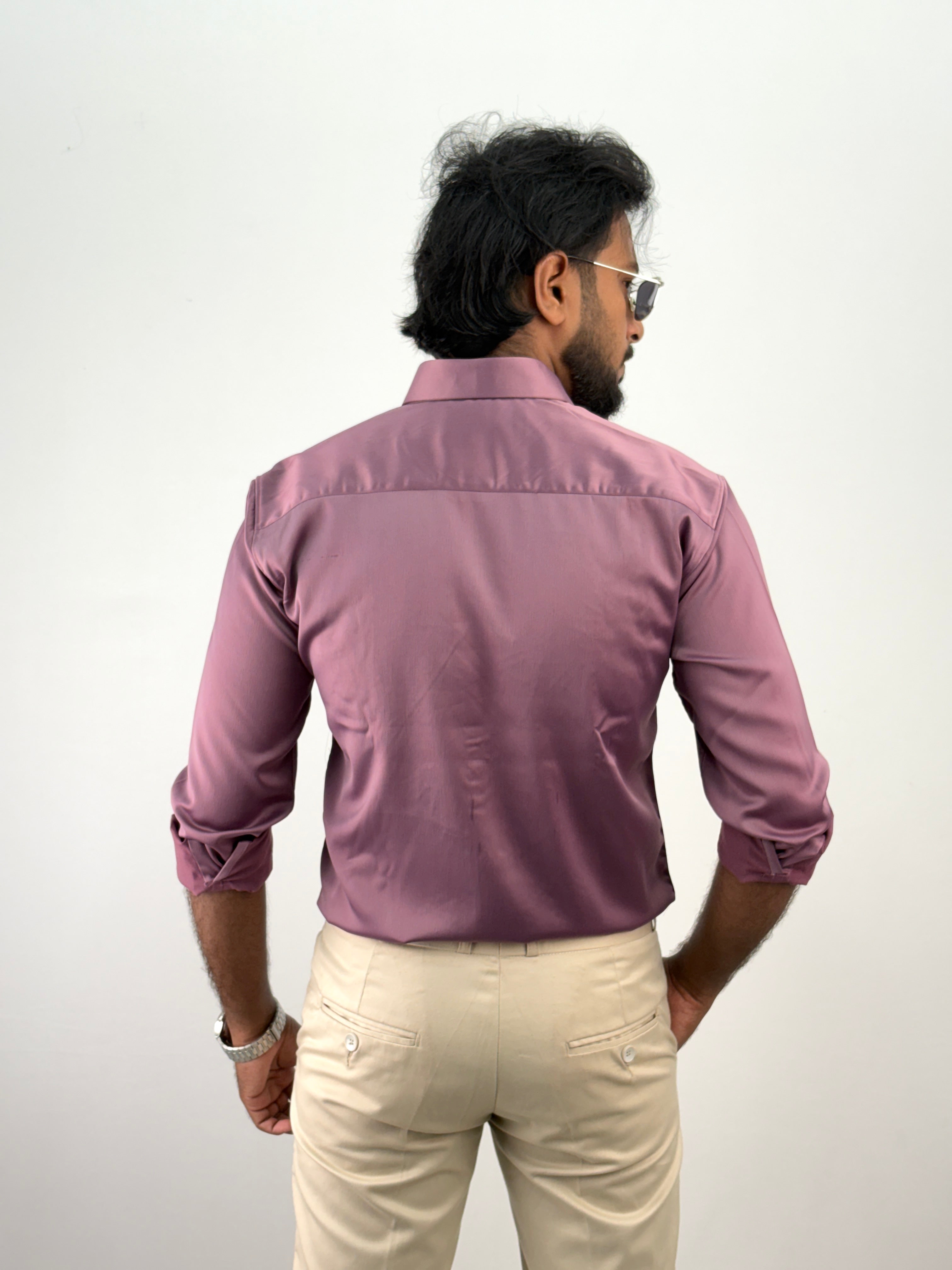 Mauve Designer Stone Work Shirt 15
