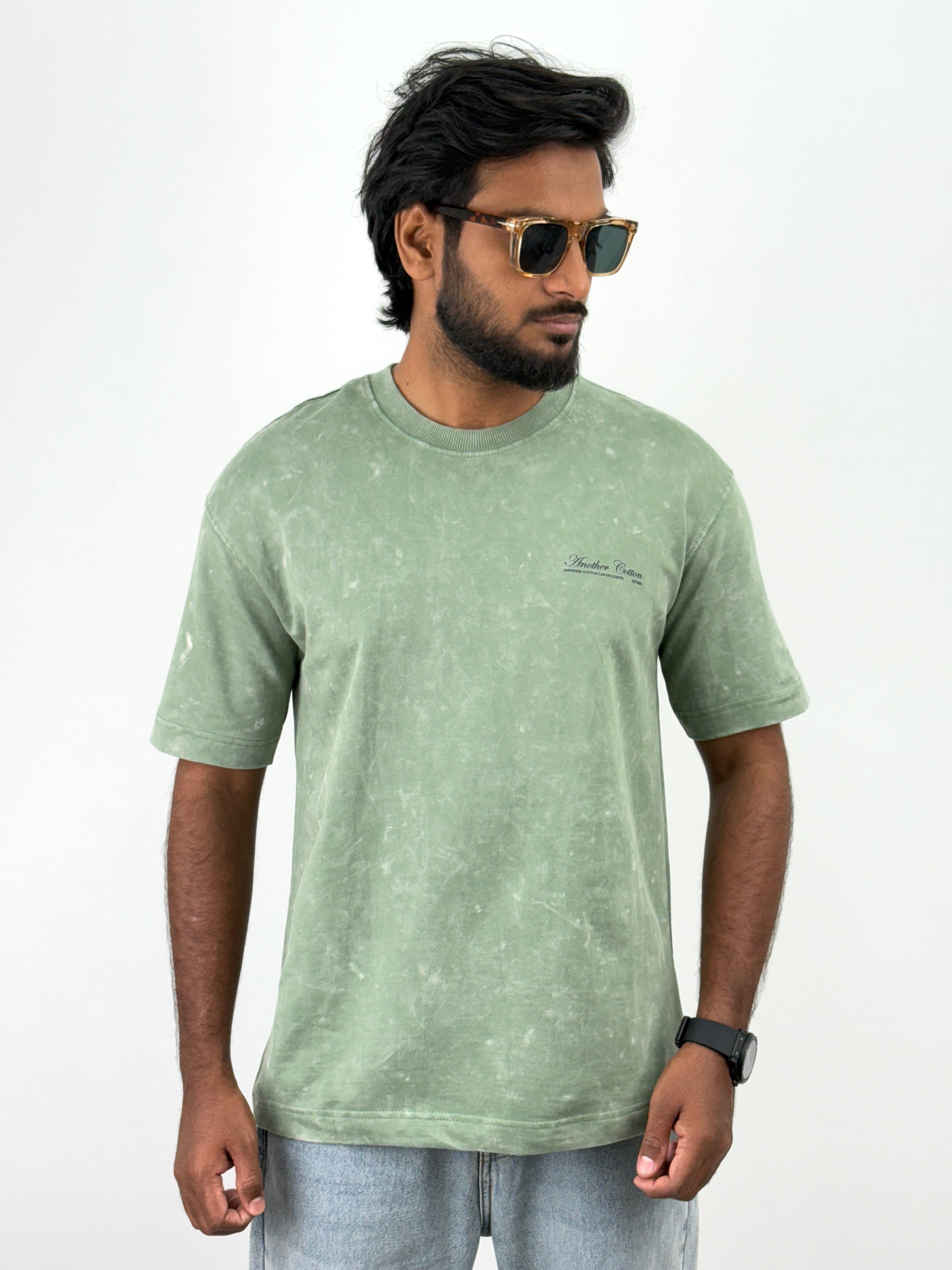 Green Acid Wash Oversized T-Shirt
