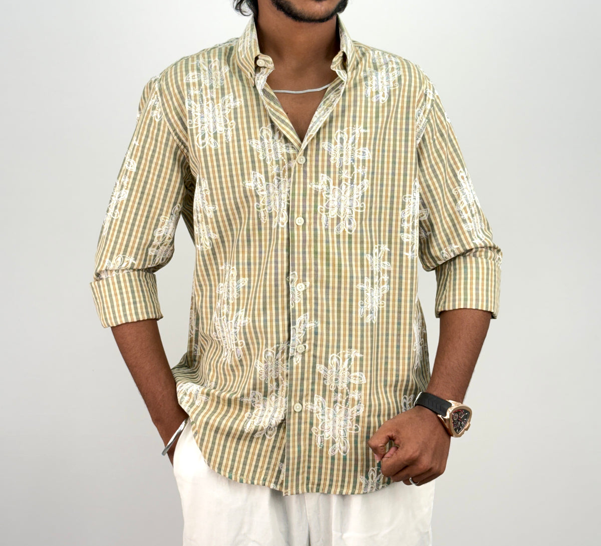 Yellow IMP Printed Checks Shirt
