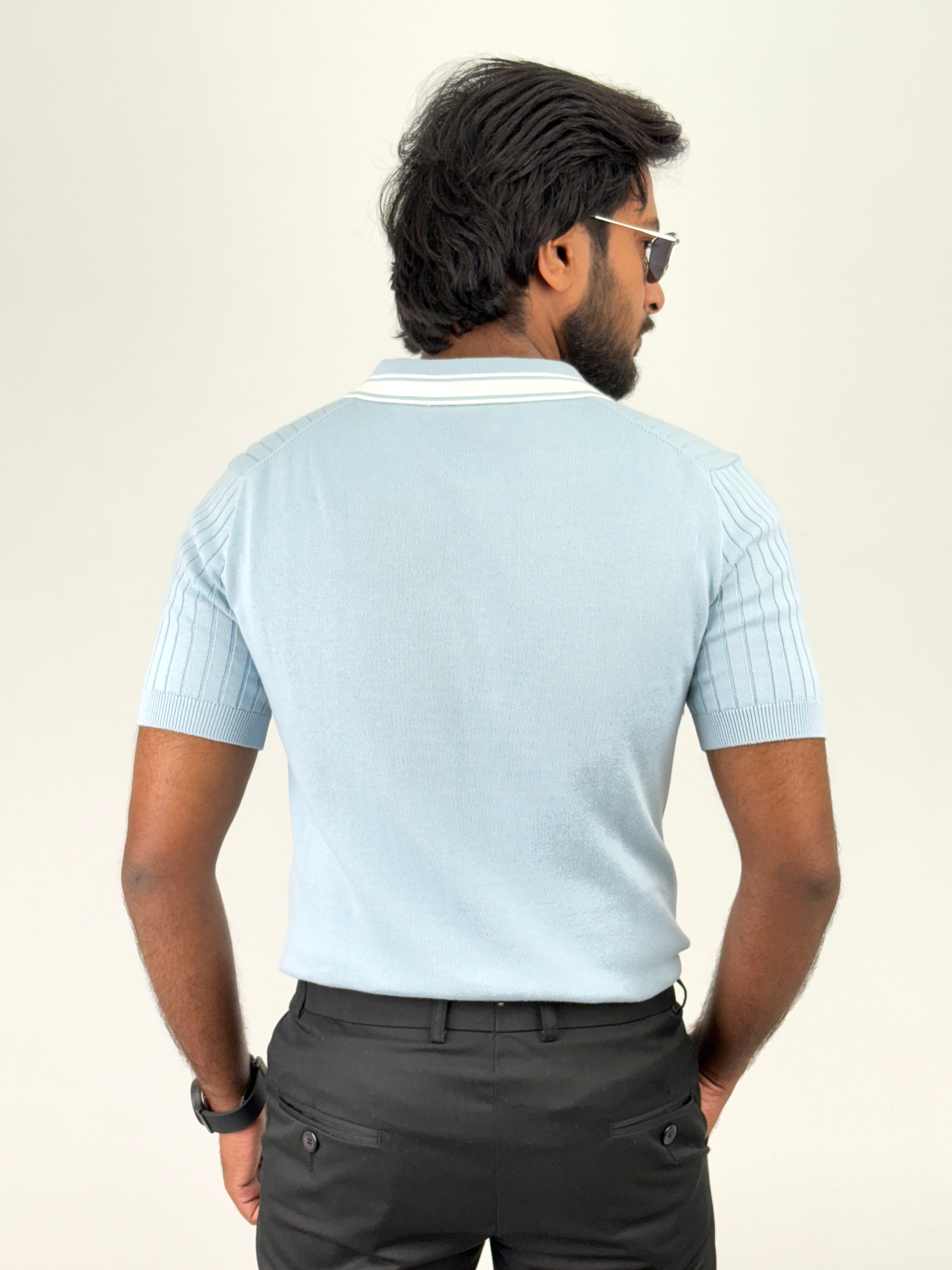 Ice Blue Polo T-shirt