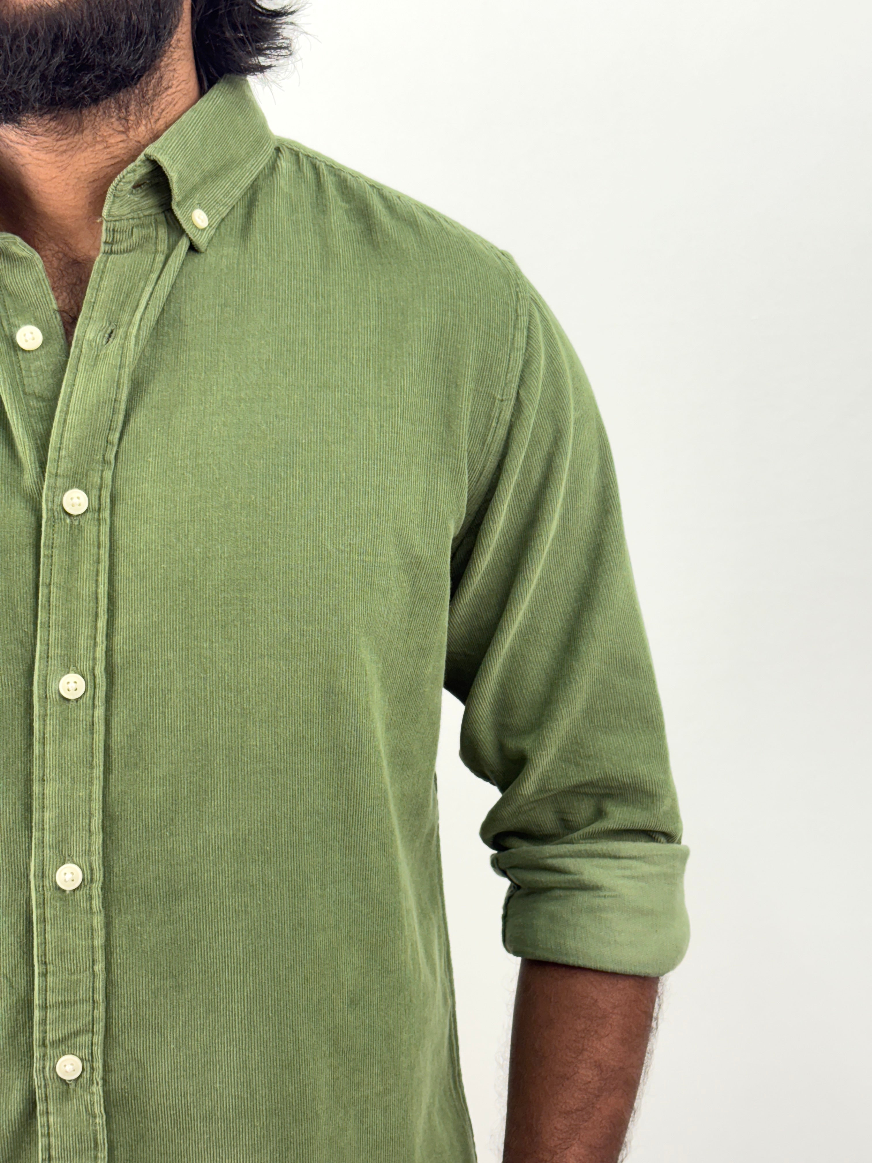 Slate Green Corduroy Shirt