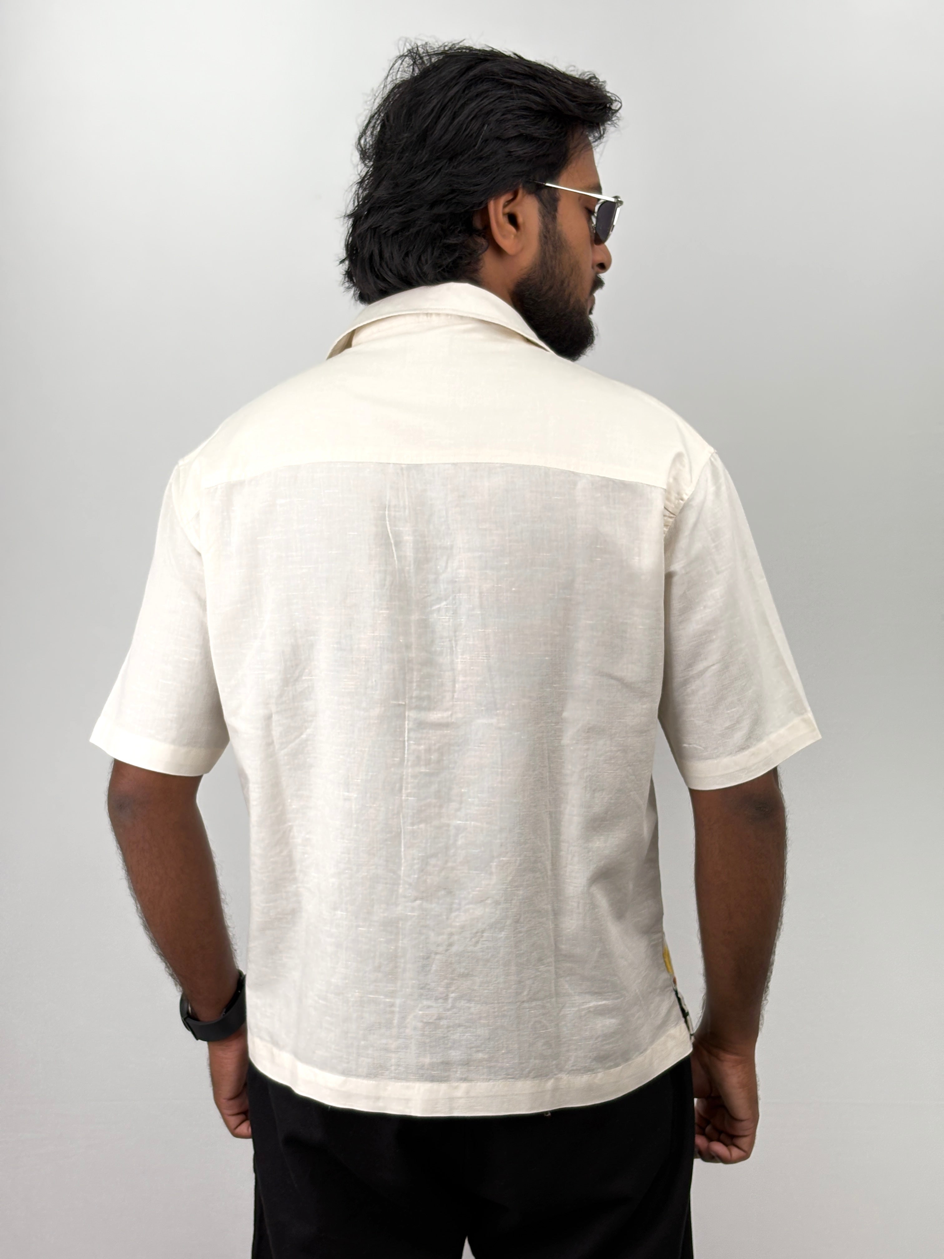 Cream Embroidery Shirts