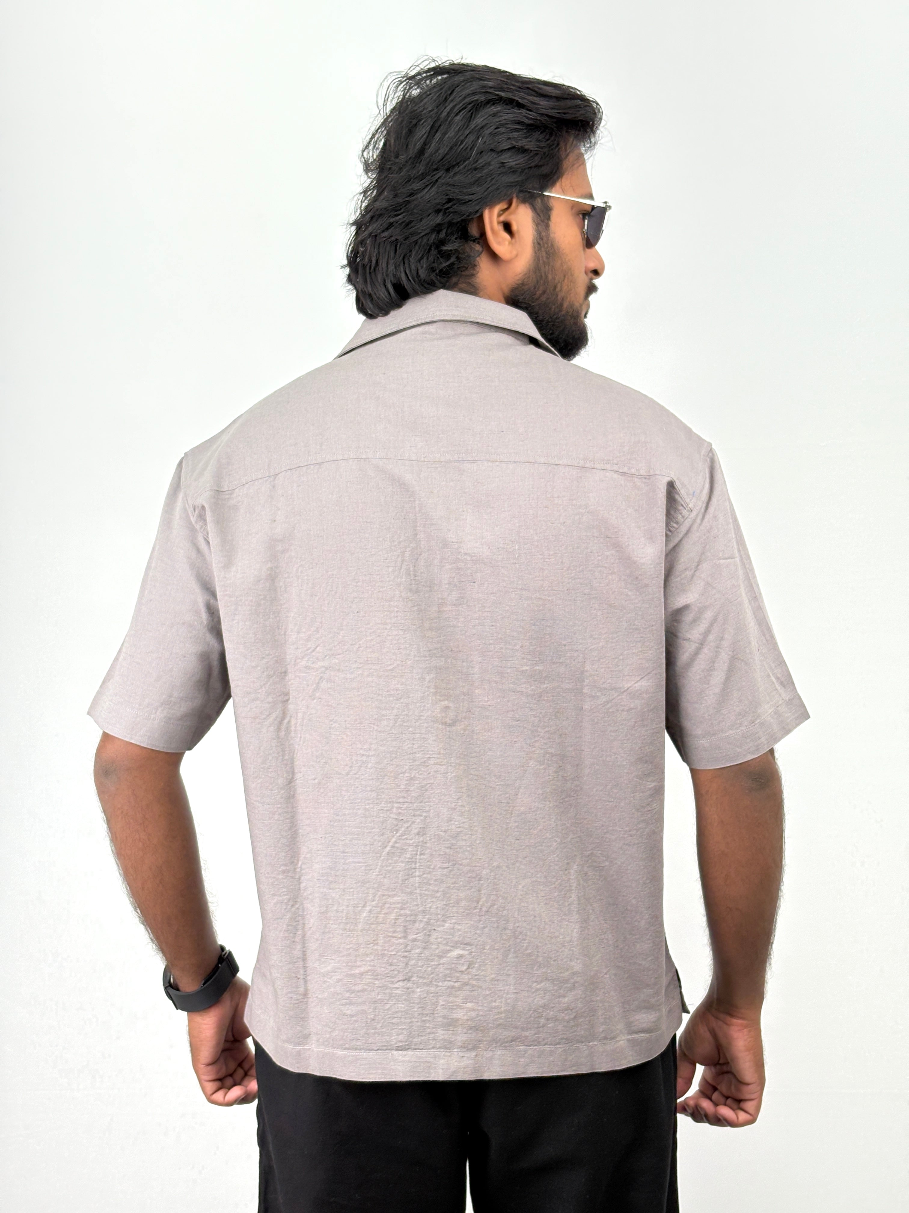 Grey Embroidery Shirts