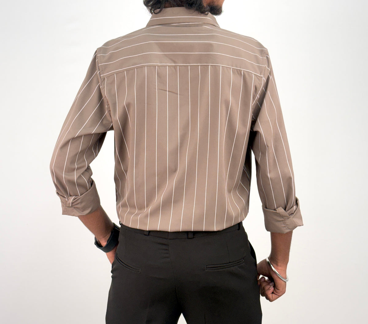 Light Brown IMP Stripe Shirt
