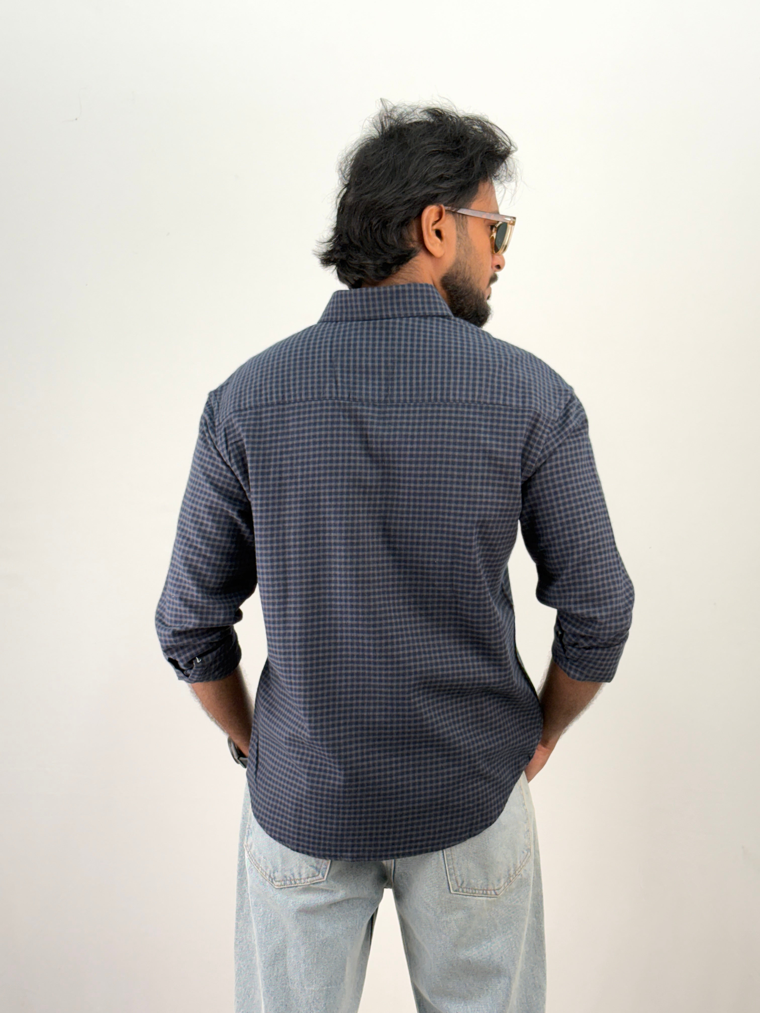 Navy Flannel Shirt