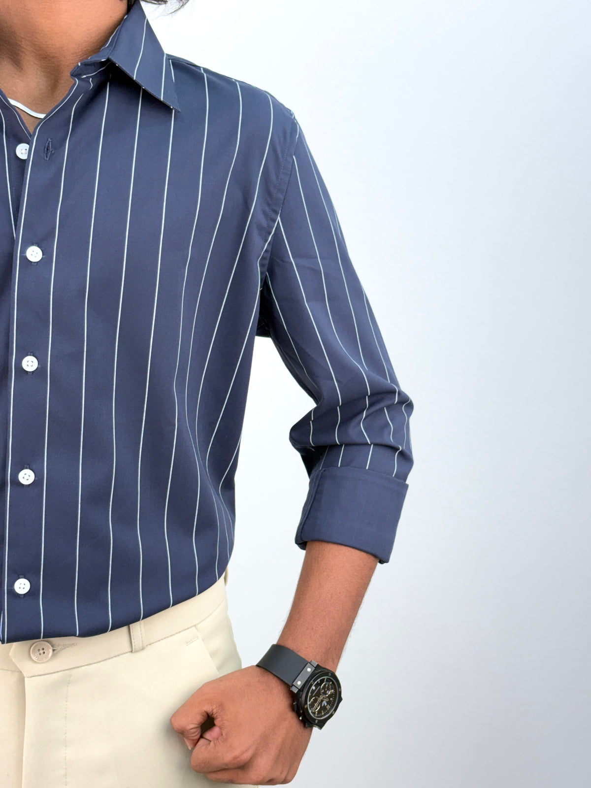 Navy IMP Stripe Shirt
