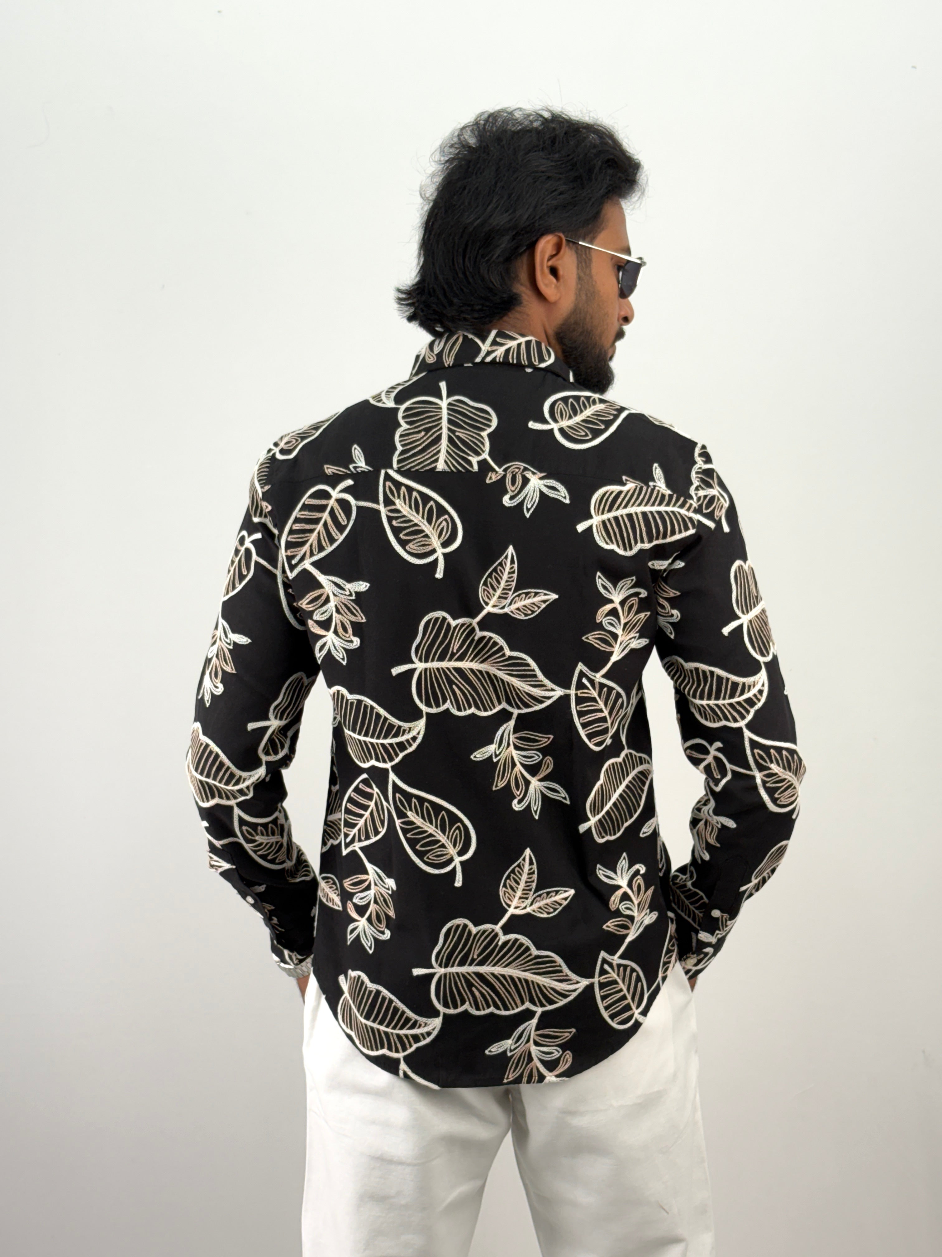 Black 2 Embroidery Shirt