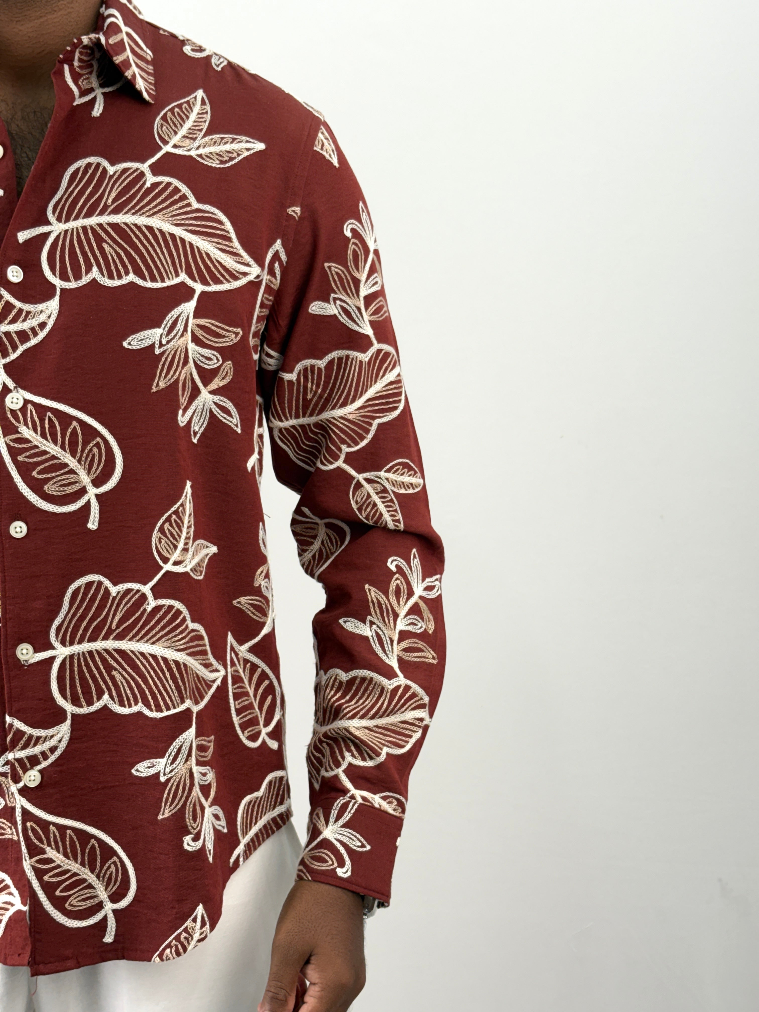 Red Embroidery Shirt