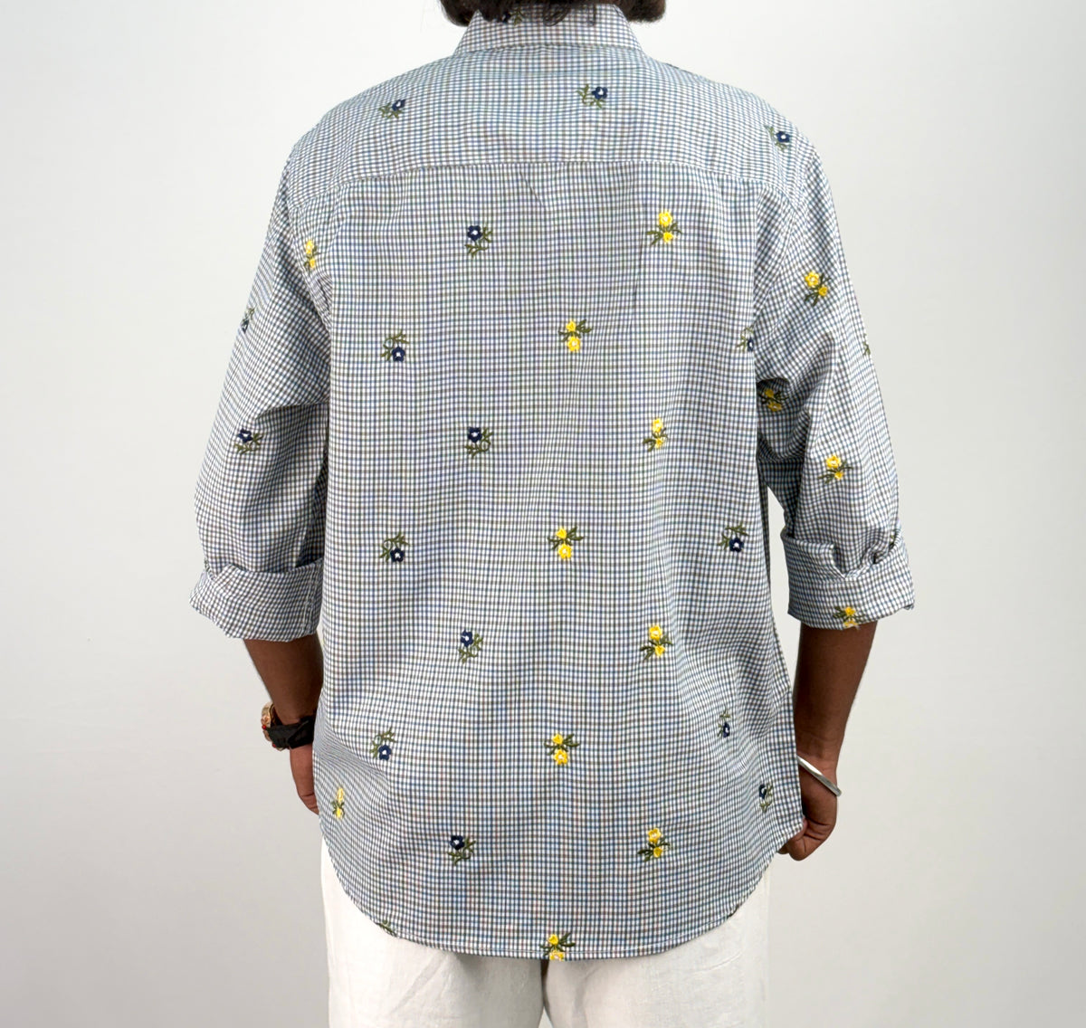 Blue IMP Embroidery Checks Shirt 2