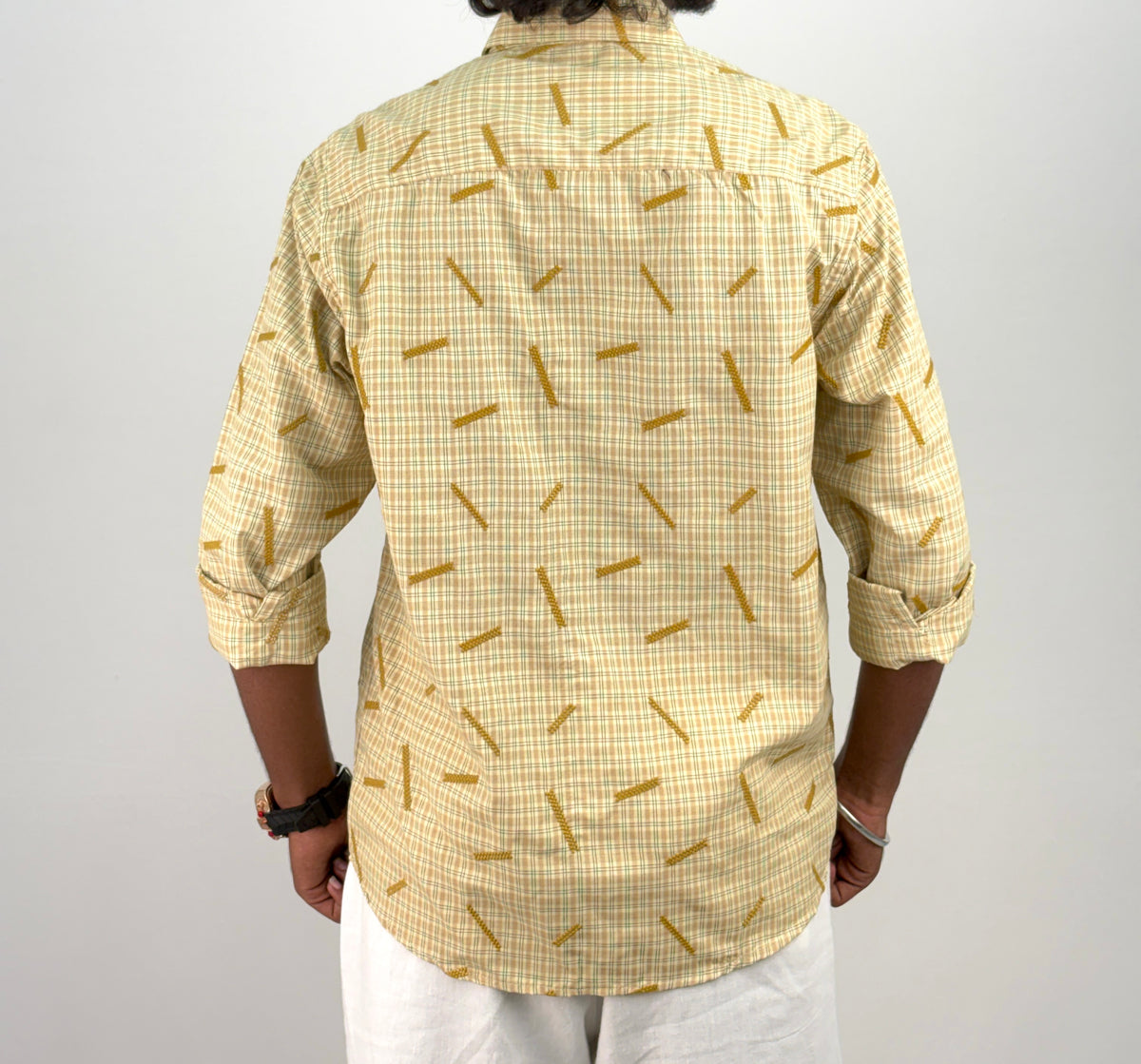 Yellow IMP Embroidery Checks Shirt 2