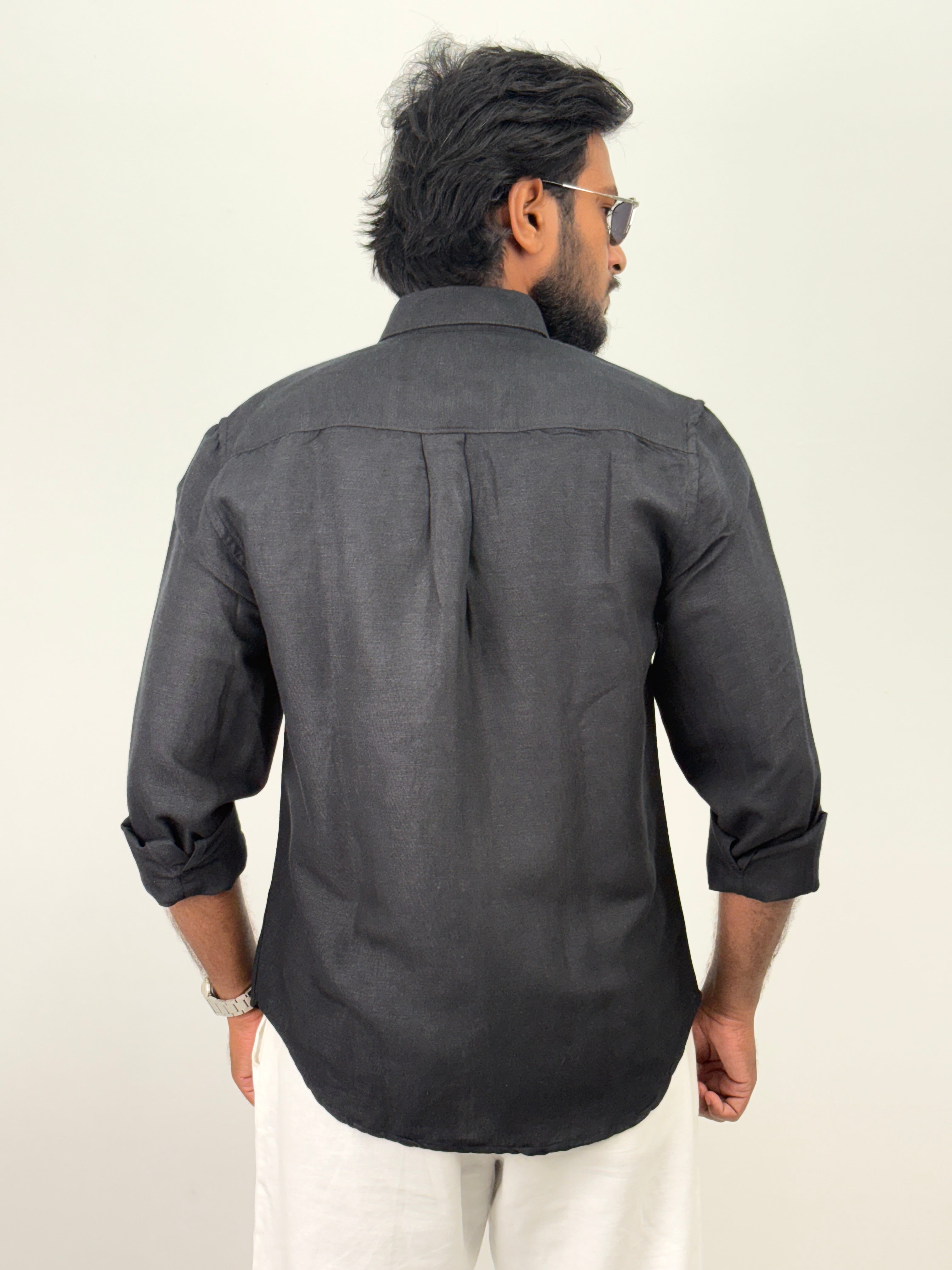 Black Linen Shirt
