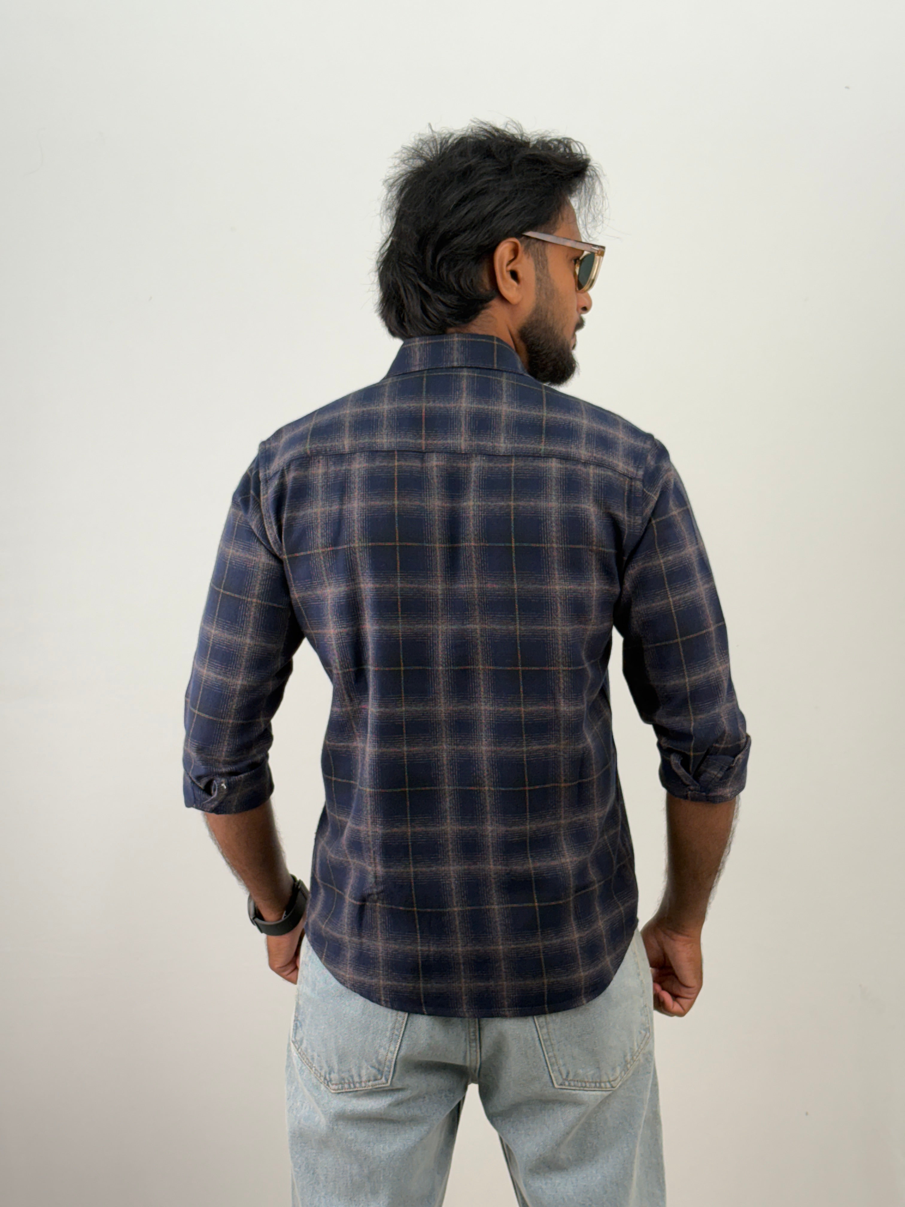 Navy Flannel Shirt