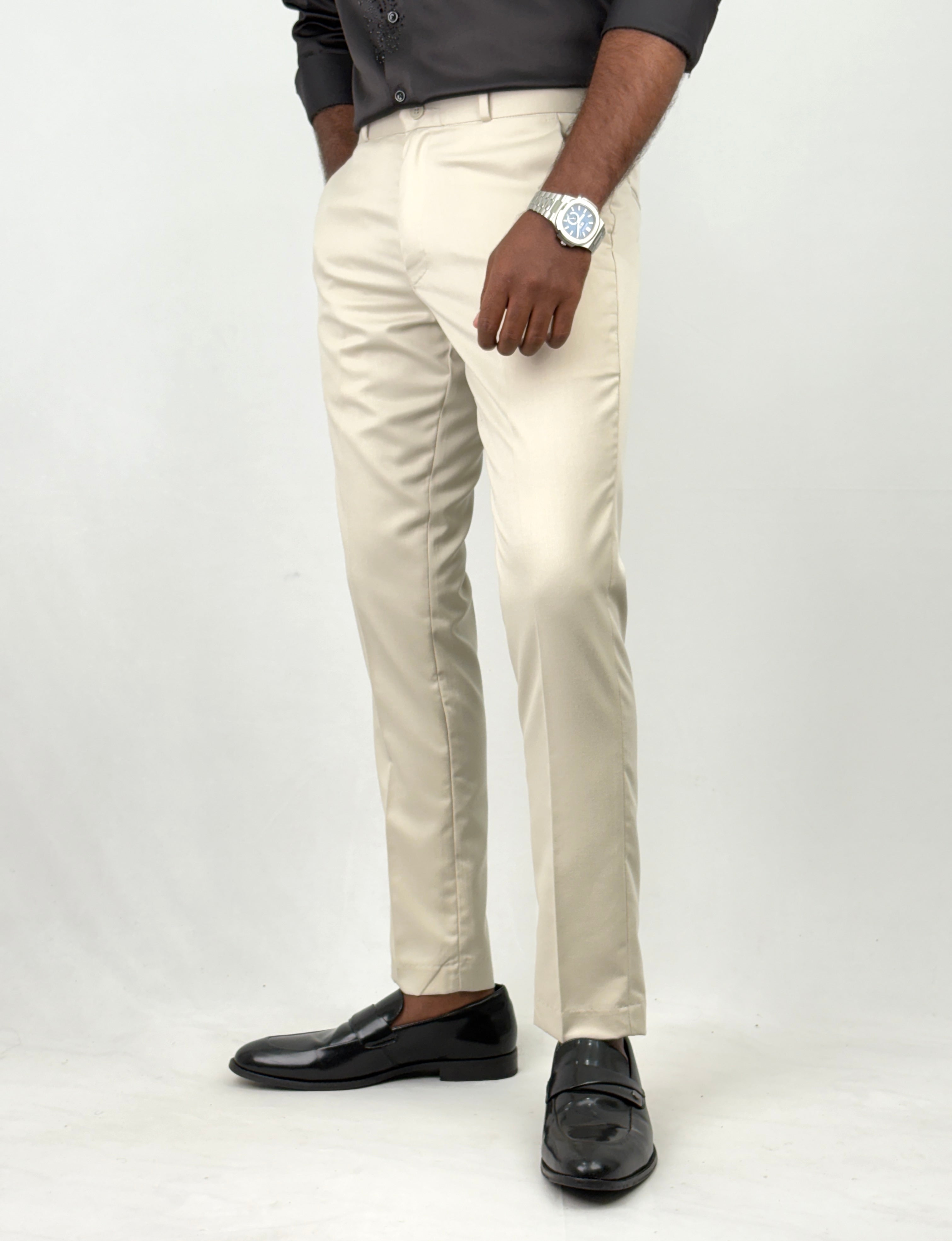 Cream Formal Pant