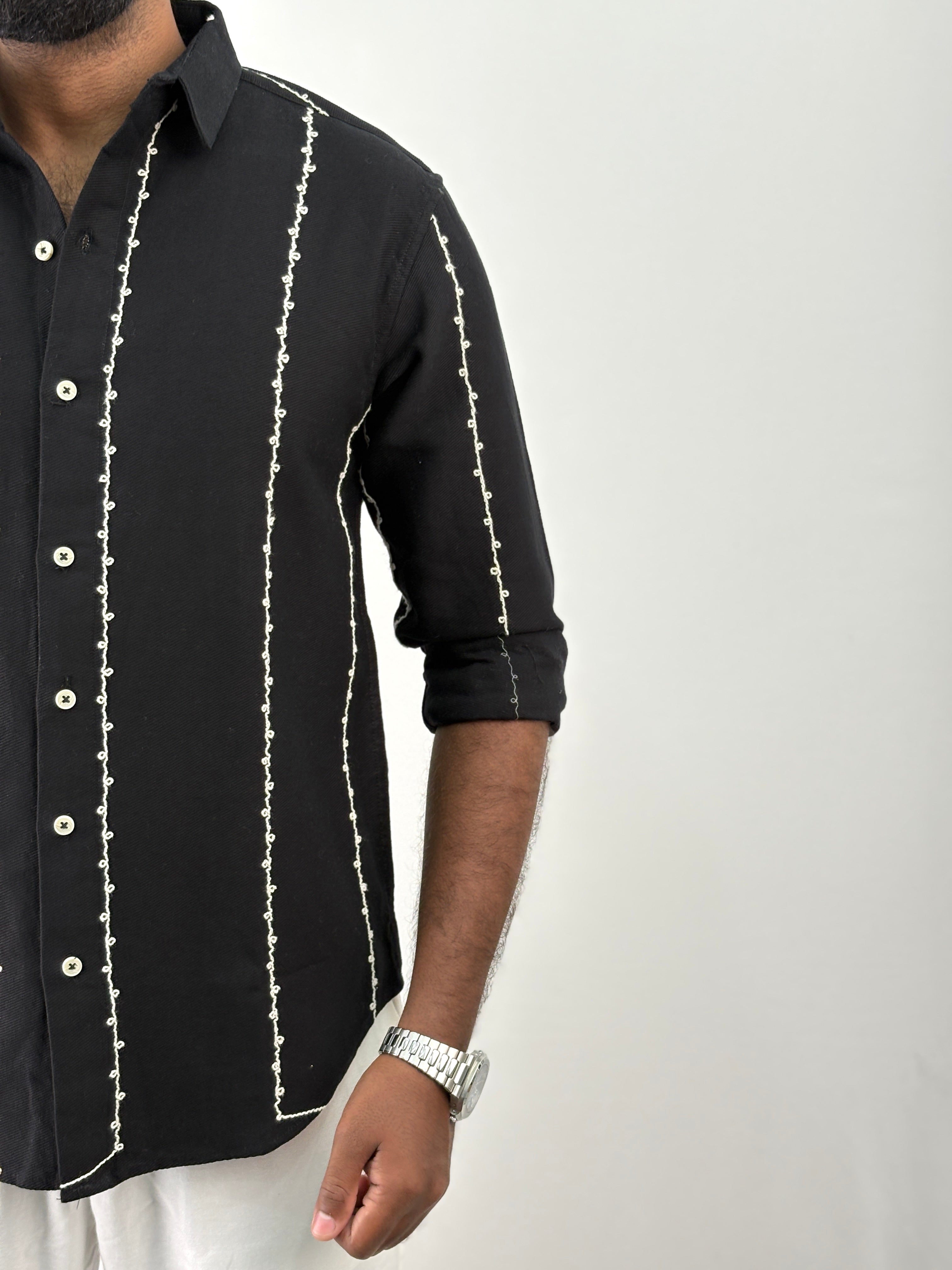 Black Embroidery Shirt