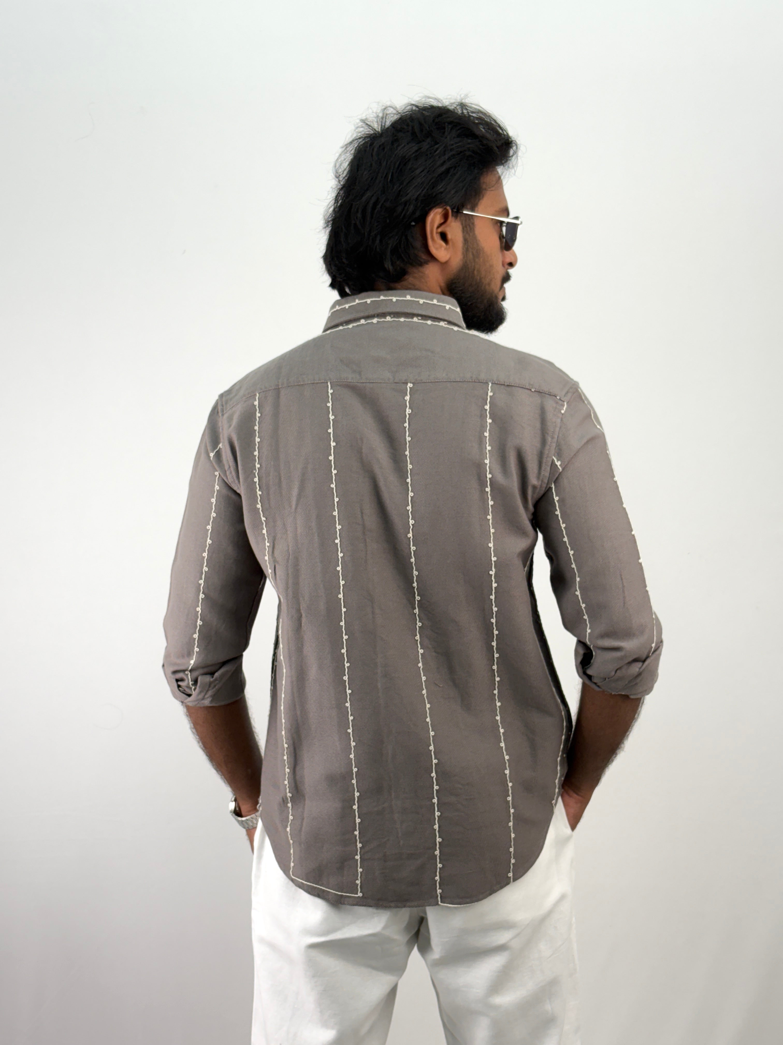 Ash Embroidery Shirt