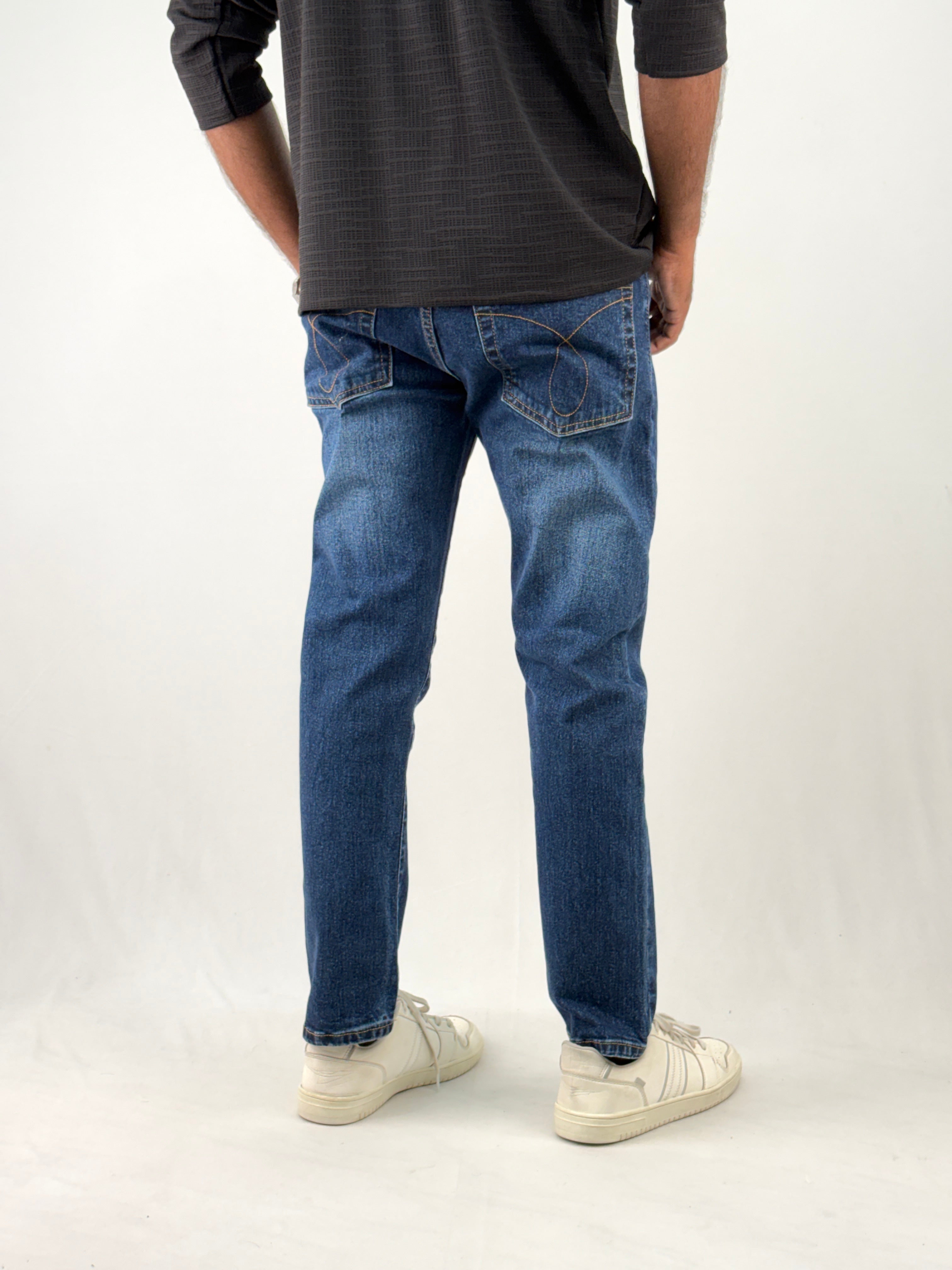 Dark Blue Ankle Fit Jean