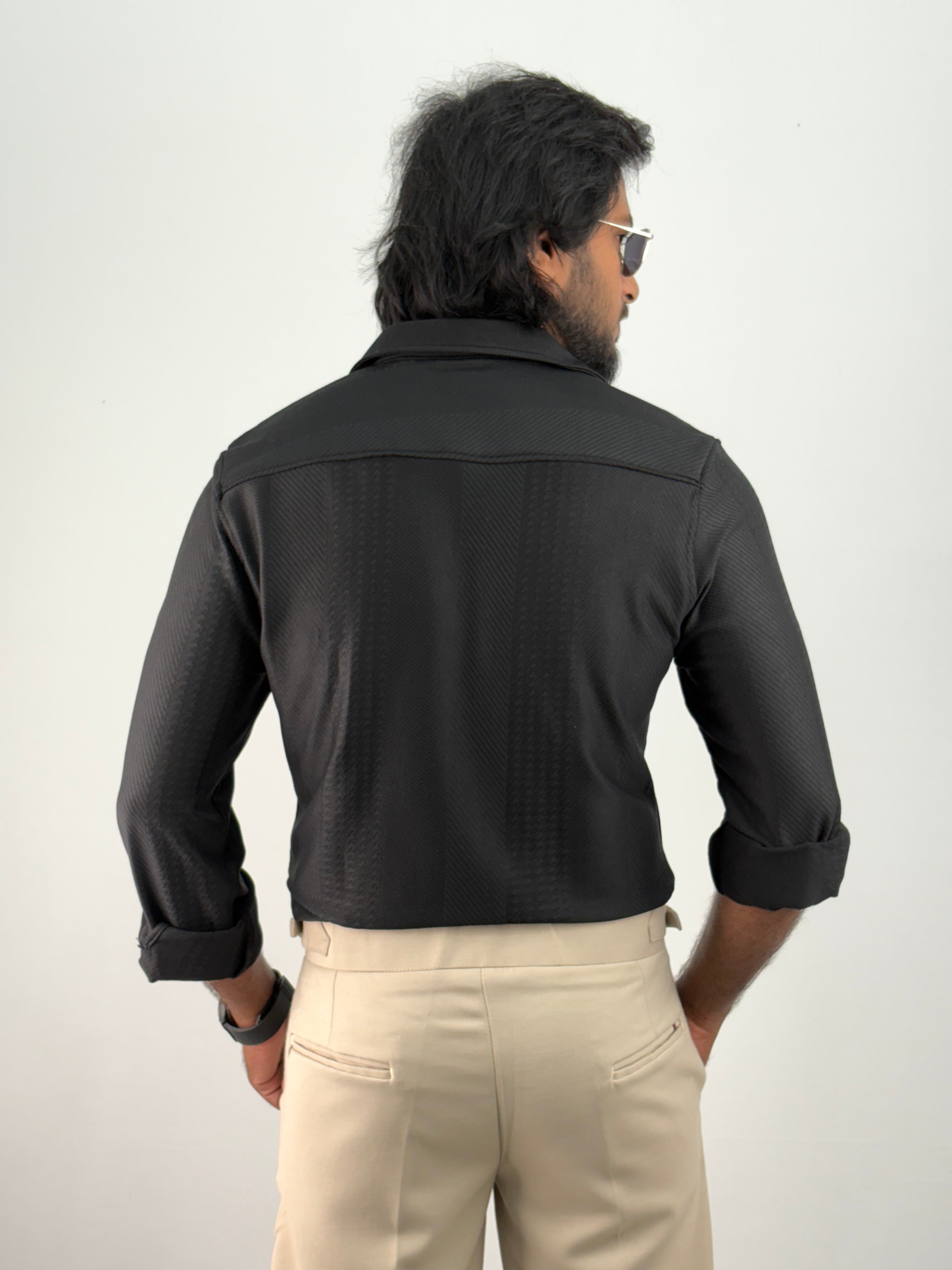 Black Jacquard Shirt