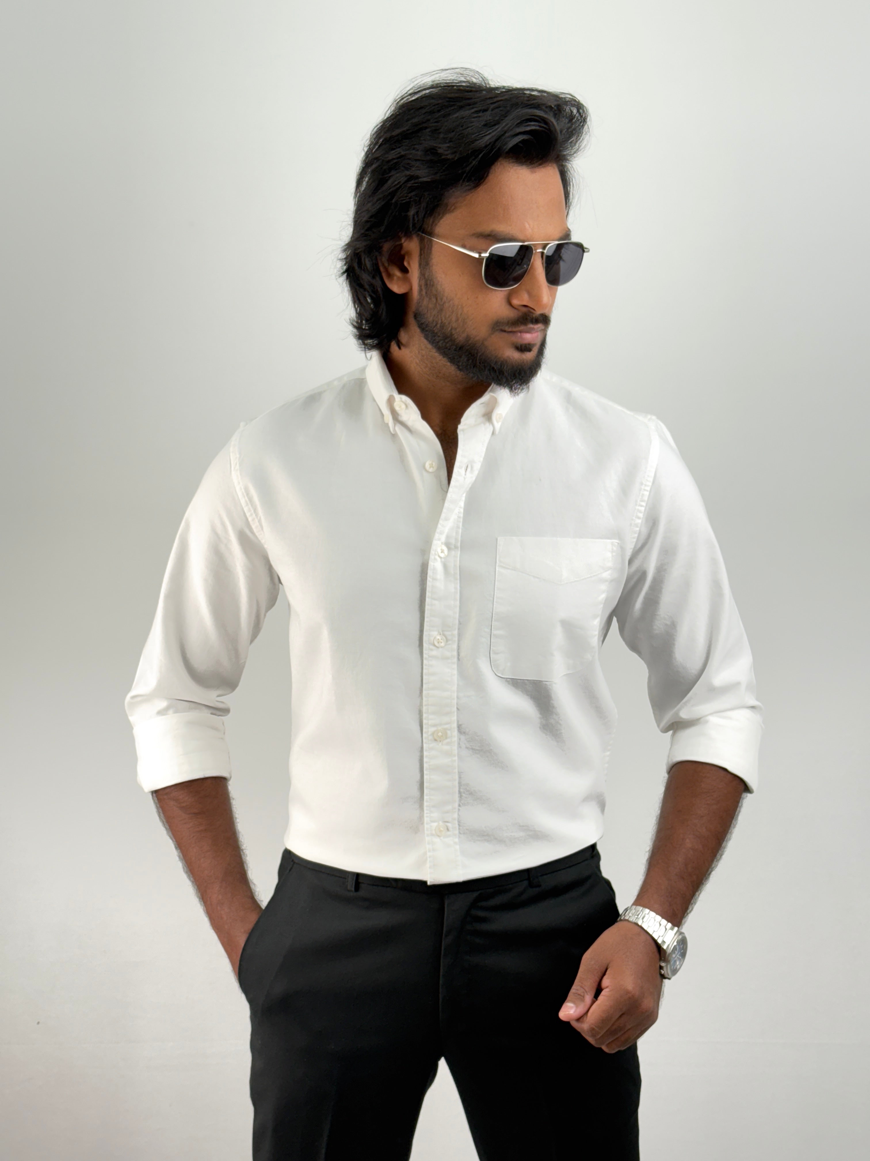White Plain Oxford Shirt 2