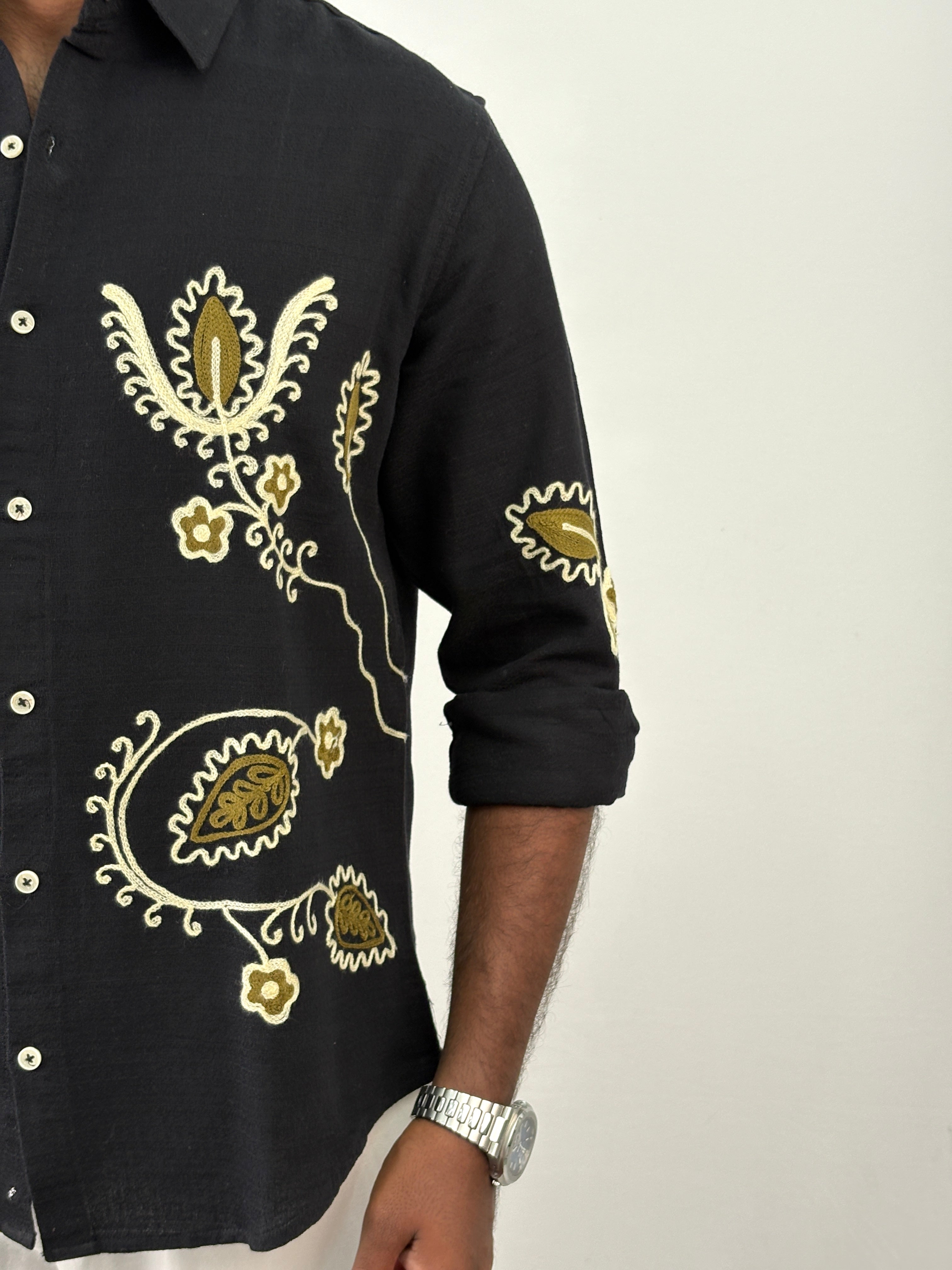 Black Embroidery Shirt