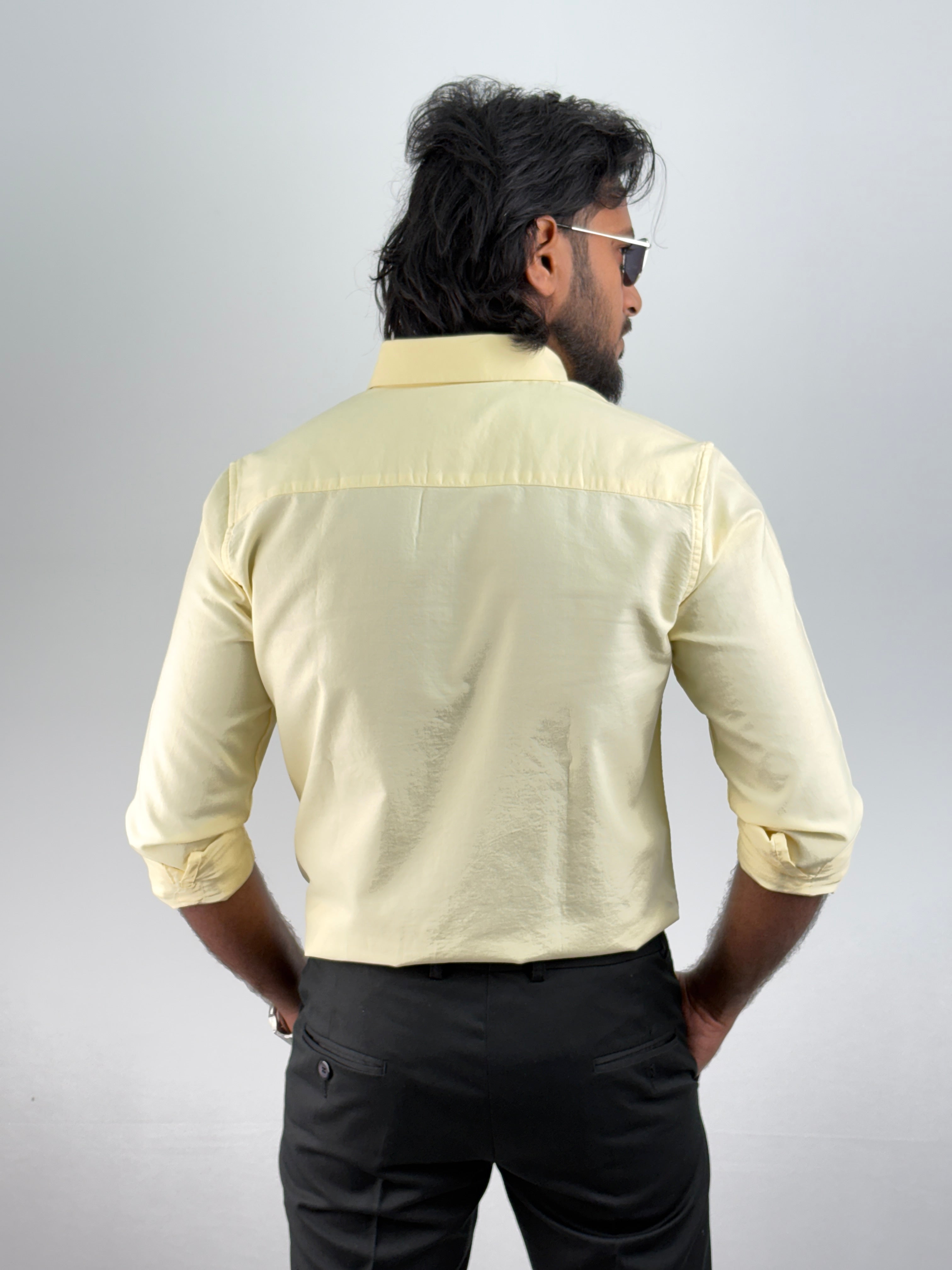 Yellow Plain Oxford Shirt 2