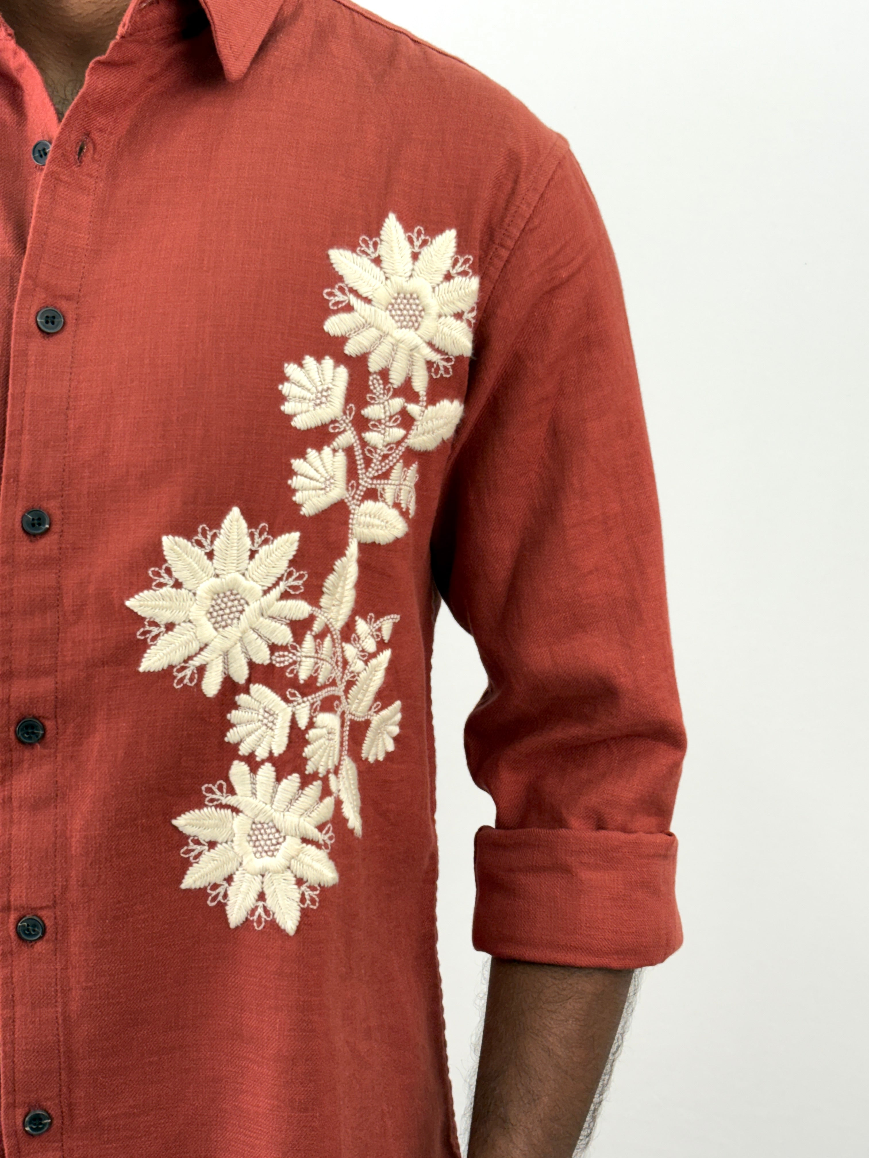 Red Embroidery Shirt