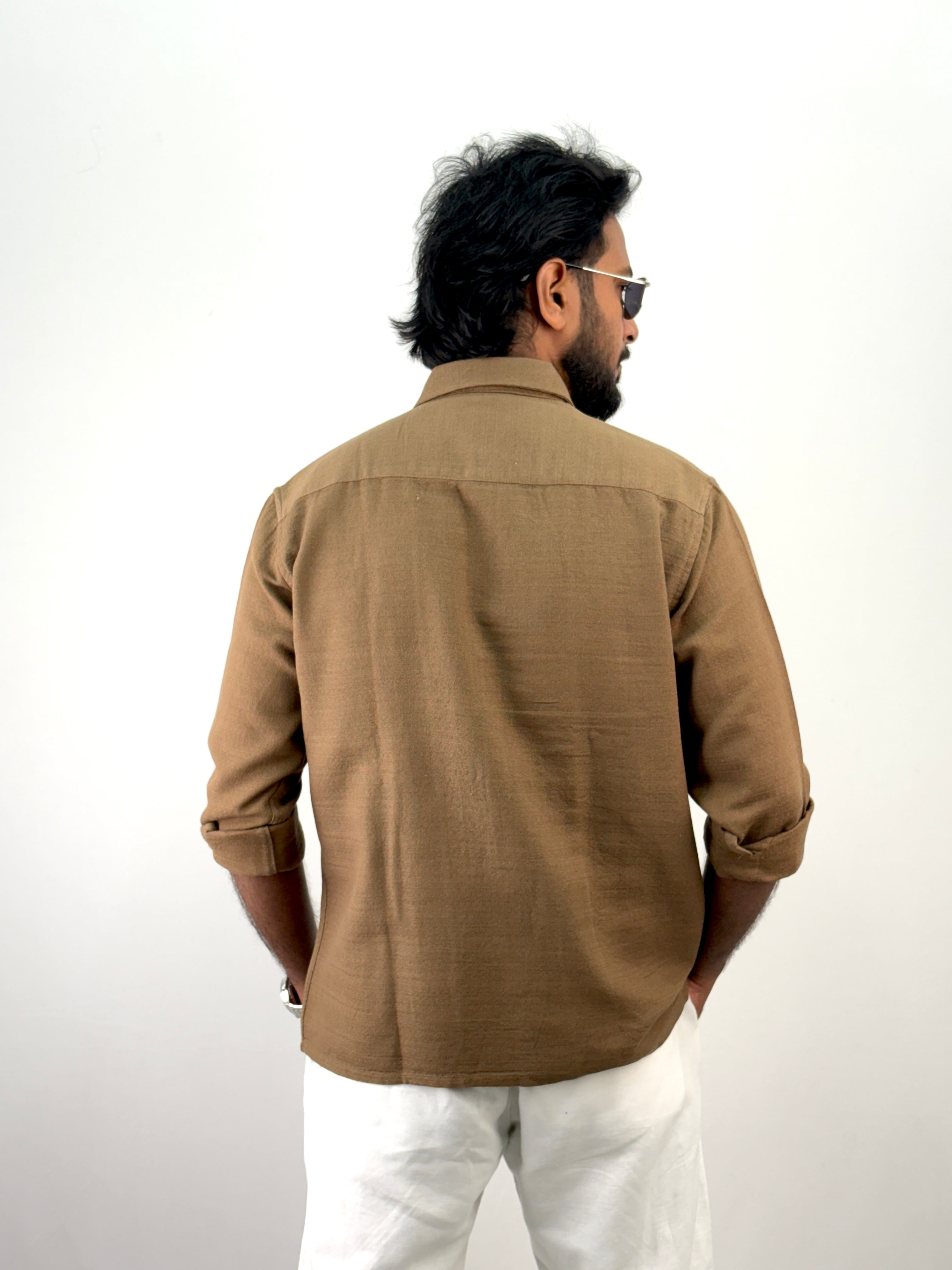 Khaki Embroidery Shirt