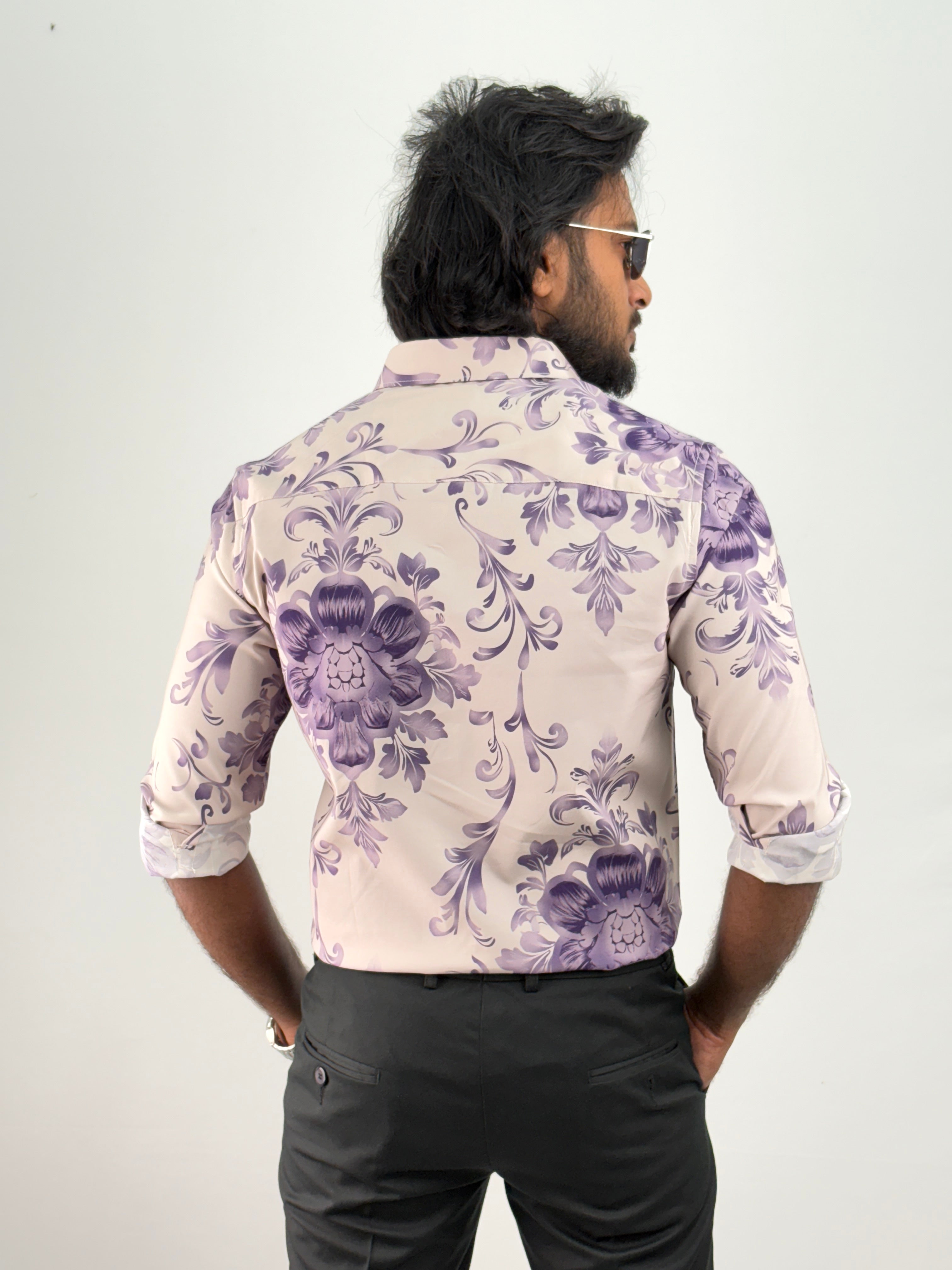 Lavender Printed Shirt