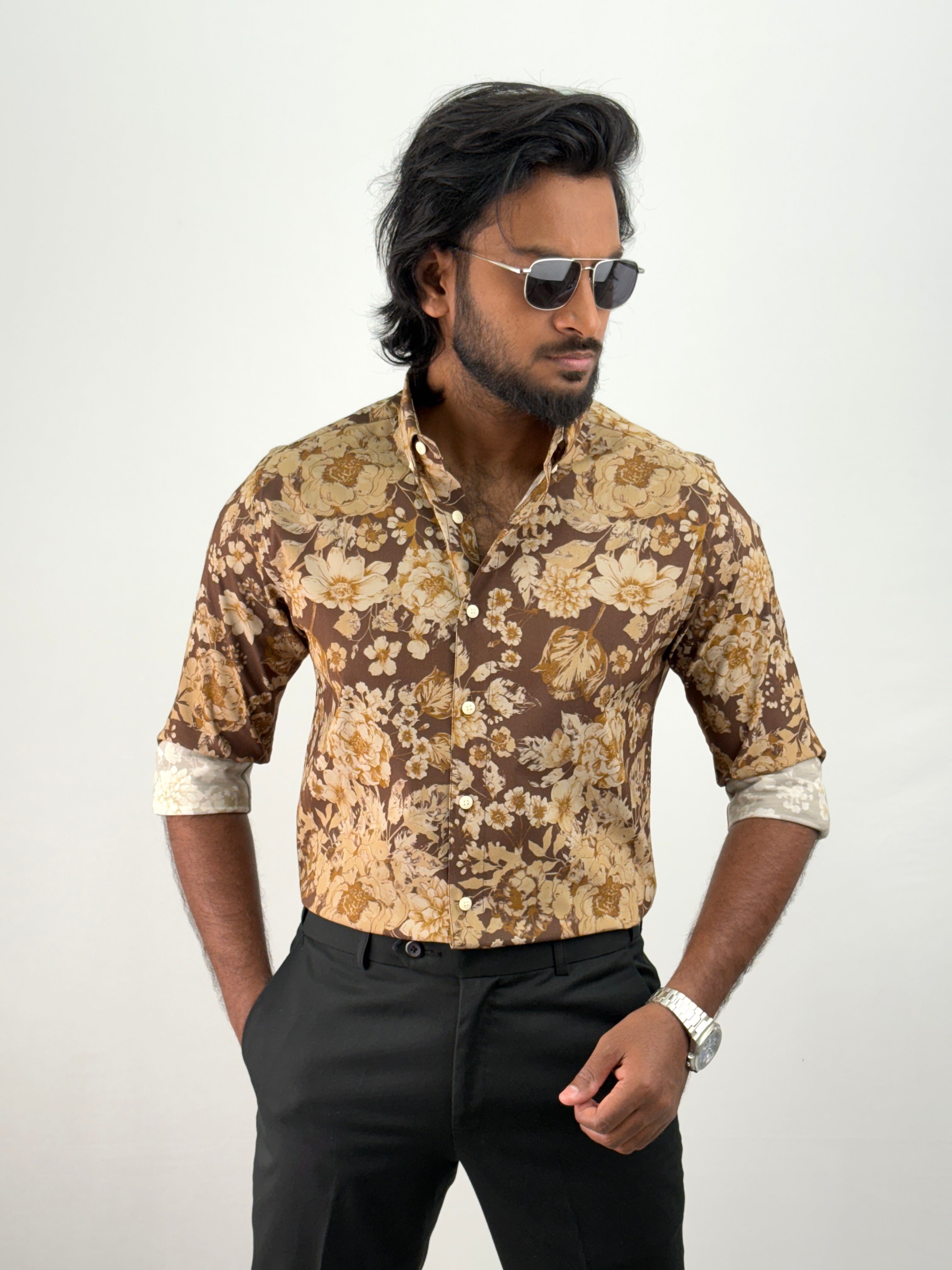 Khaki Printed Shirt